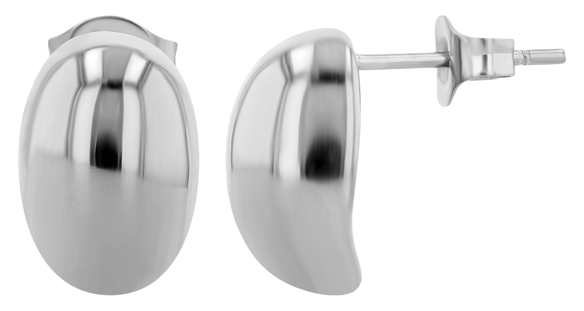 "Adiam" ovale Ohrstecker aus Edelstahl,