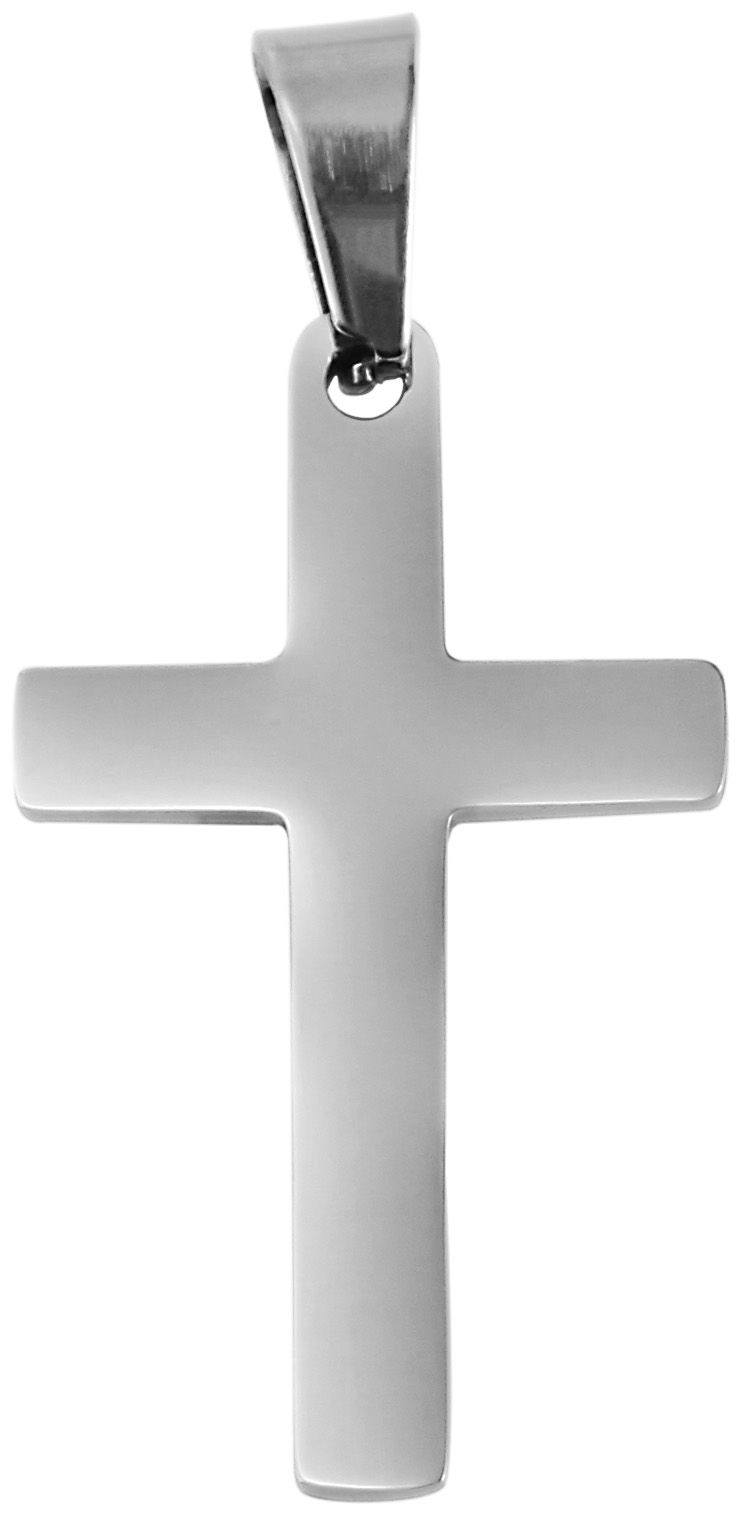 Akzent Kreuz Edelstahlanhänger "Kelly", silberfarben