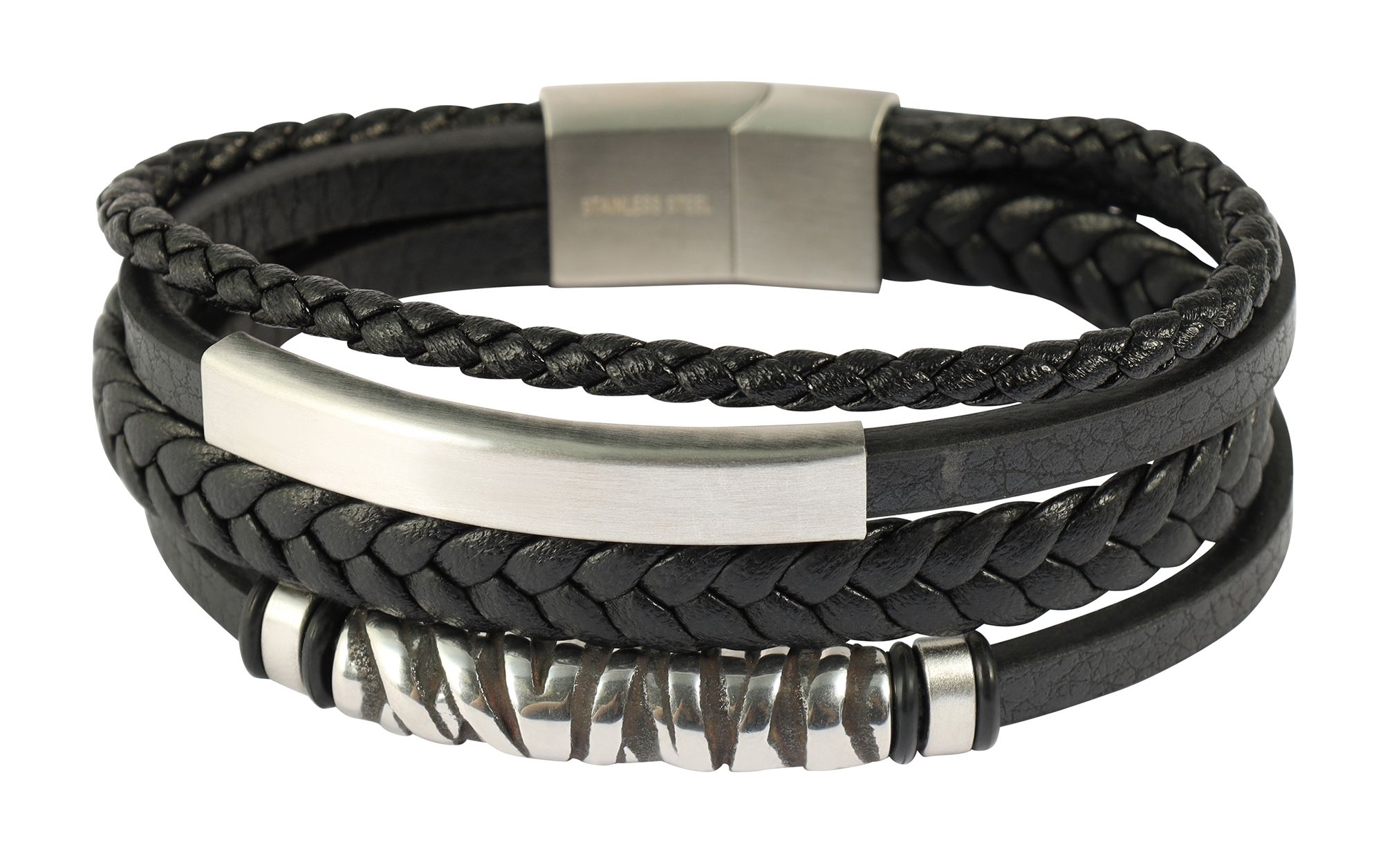 "Nolik" 23 cm, Armband aus Lederimitat mit Gravurplatte, VE-4