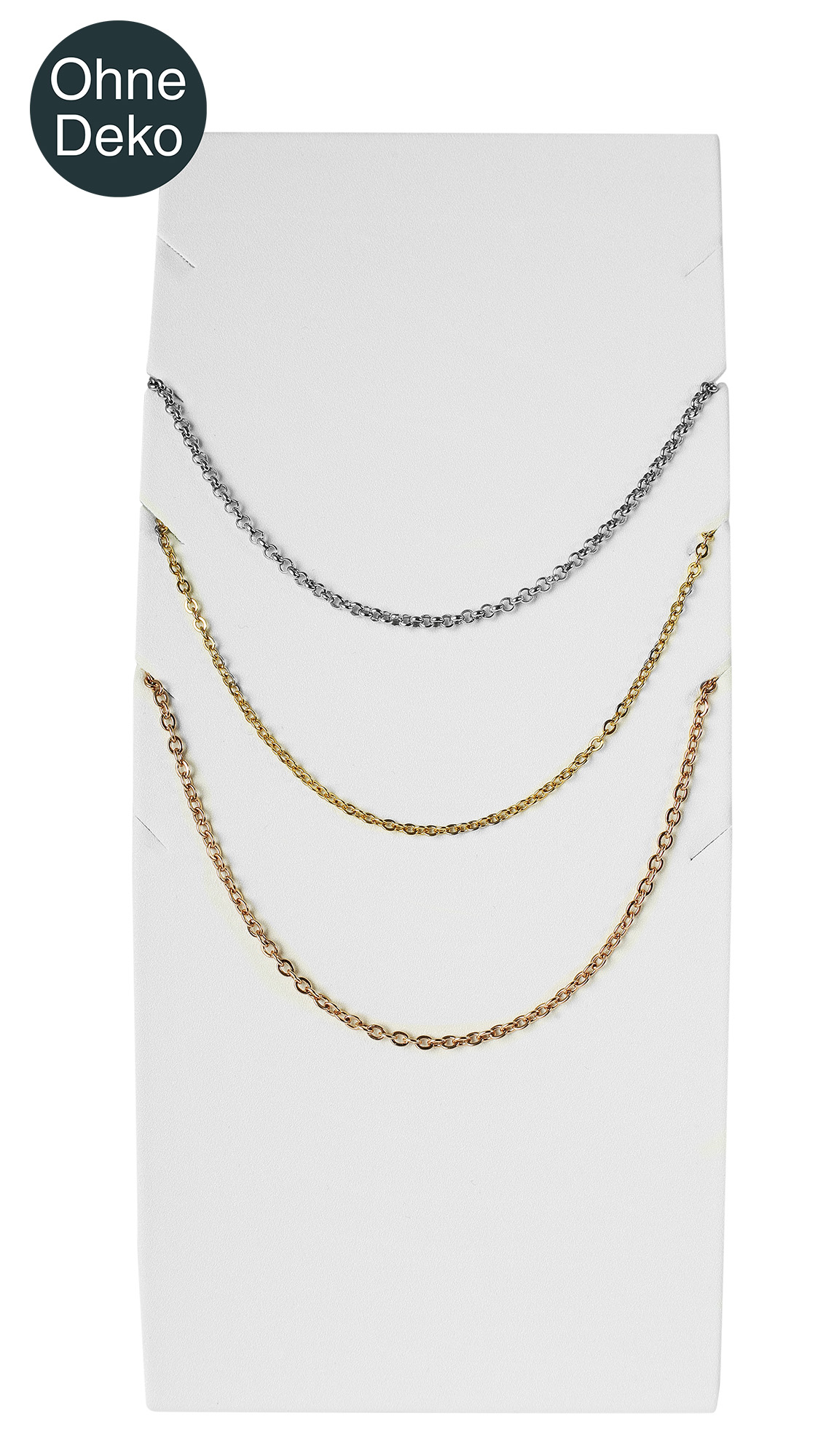 Aufsteller für Ketten oder Armbänder, PU-bezogen, 18,5 x 7,5 x 6,5 cm
