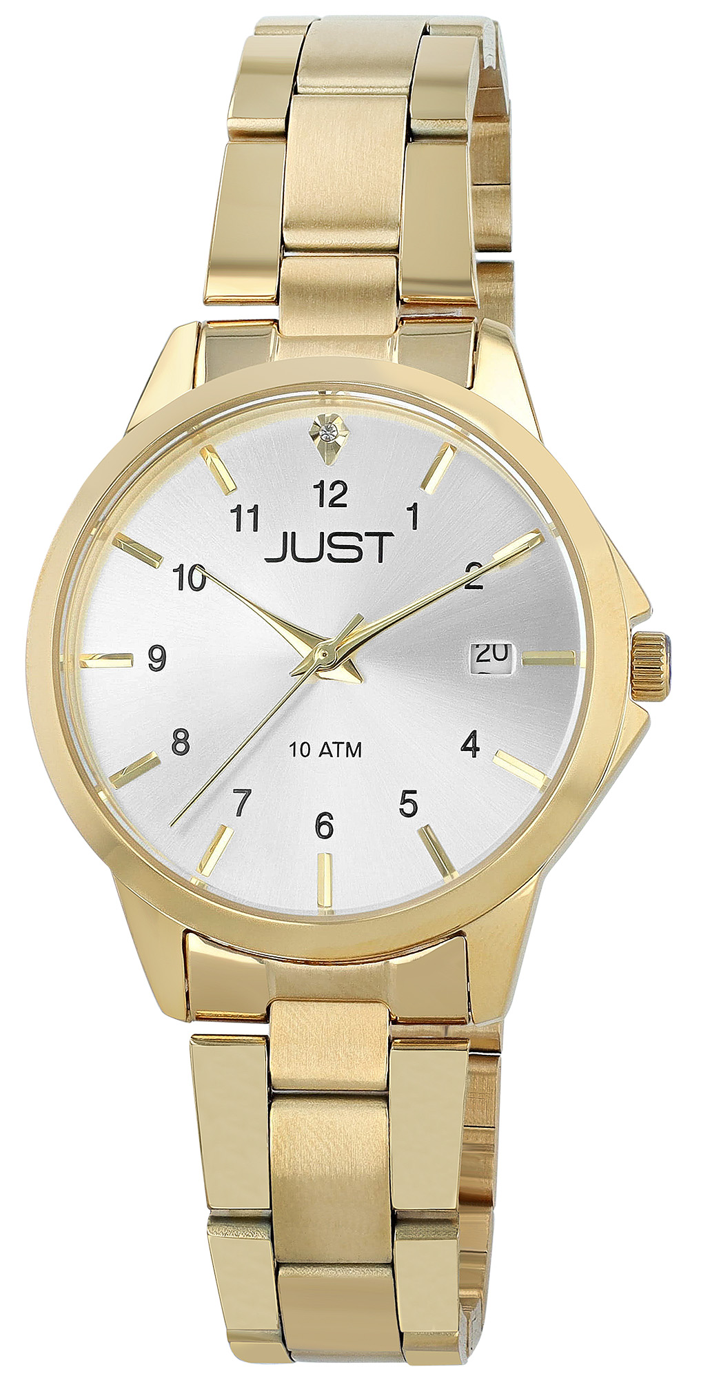 JUST Damenuhr "Amely" mit Edelstahlarmband, Ø 34 mm, 10ATM, goldfarben/ silberfarben
