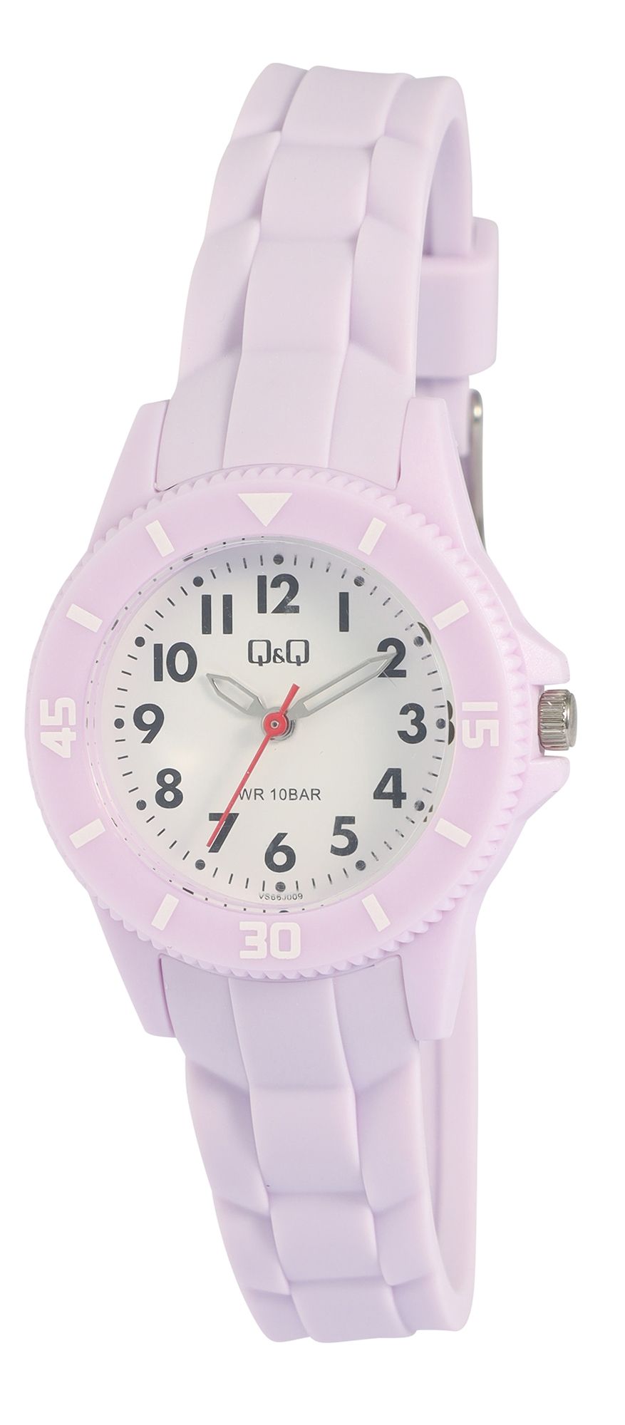 Q&Q Kinder-/Jugenduhr mit Resinband, Ø 30 mm, lila