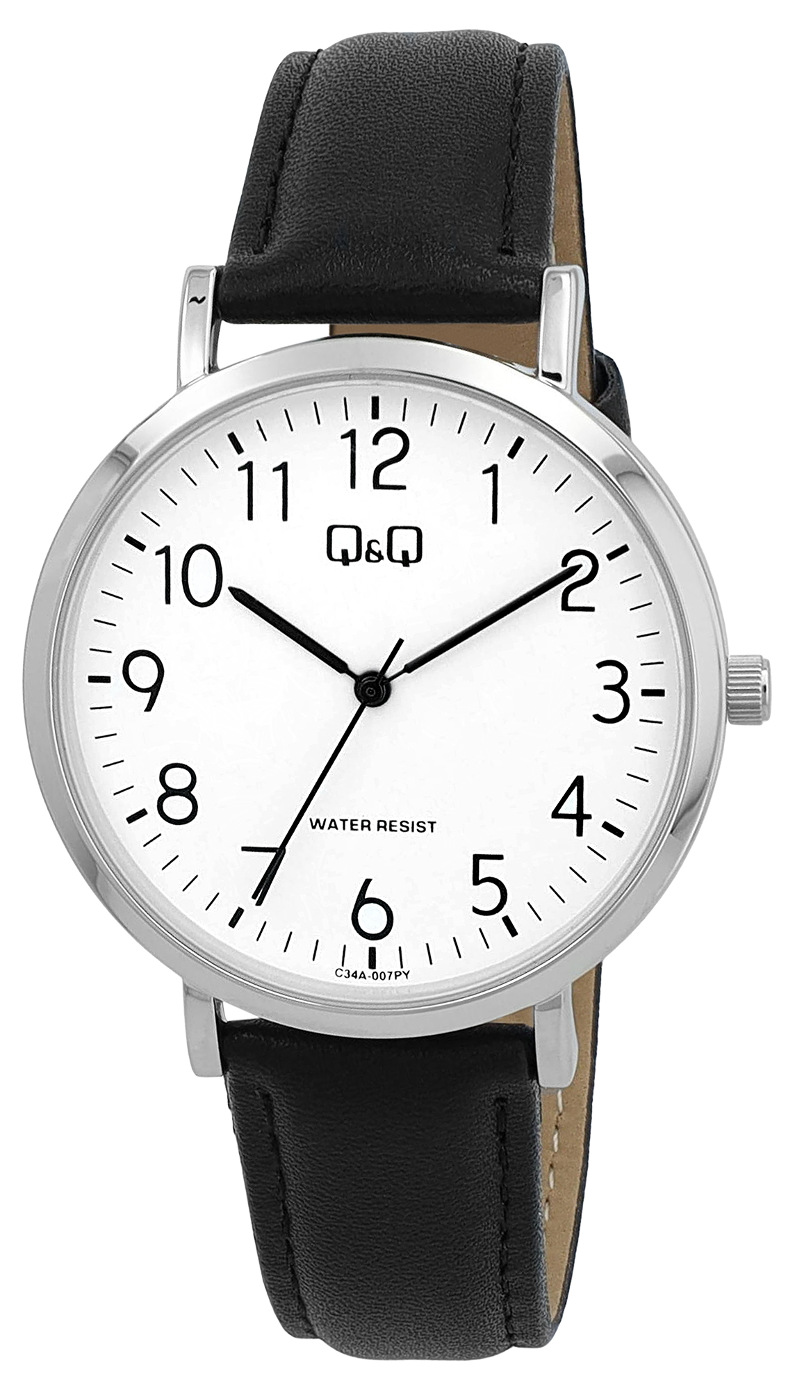 Q&Q Herrenuhr mit Lederimitationsband, 3 BAR