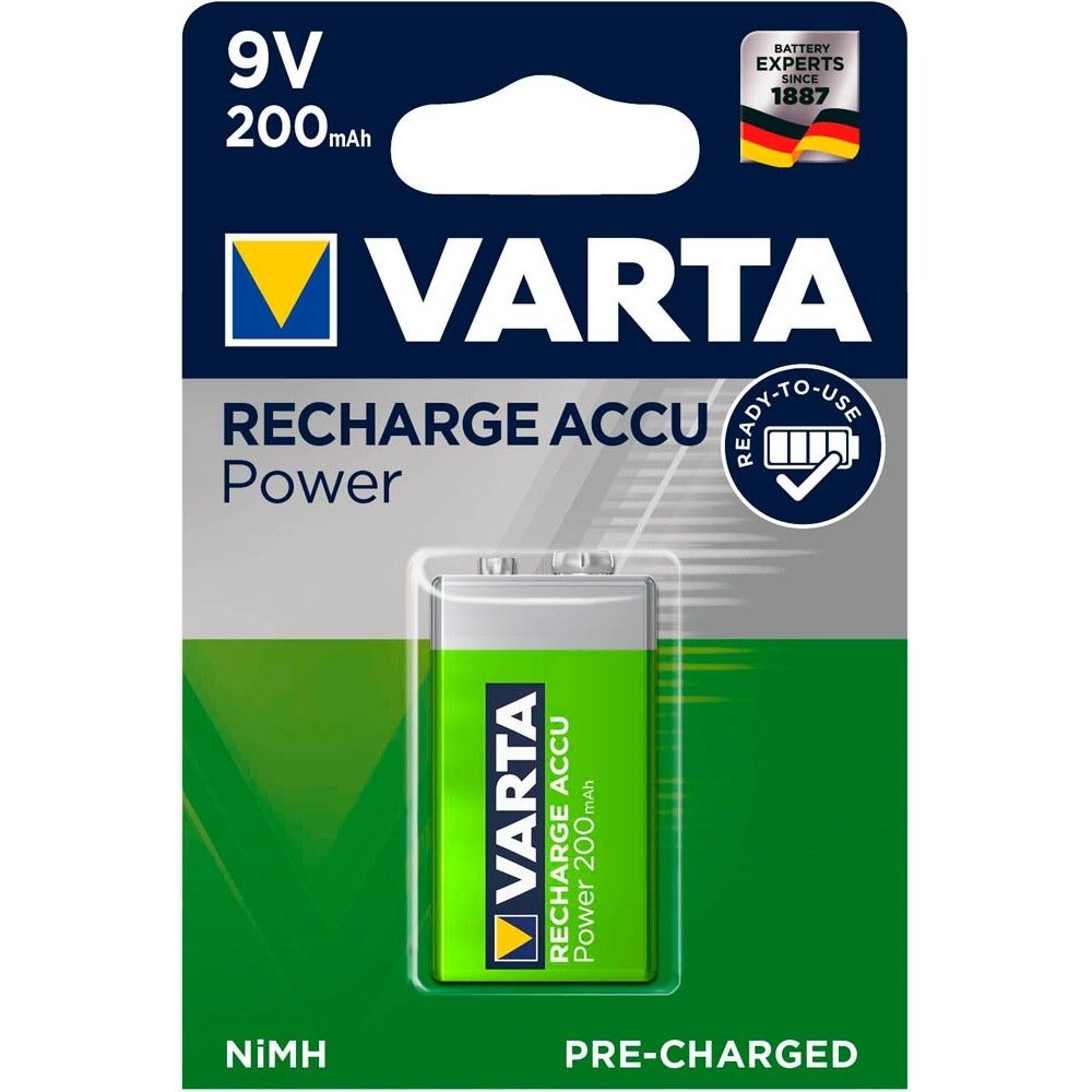 Varta Recharge Accu Power 9V, 200 mAh, 1er Blister
