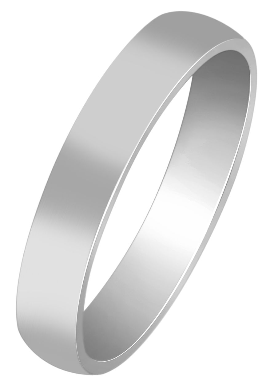 925/- Echt Silber Partnerring "Menzie" für Herren, hochglanzpoliert, rhodiniert, Gr. 68