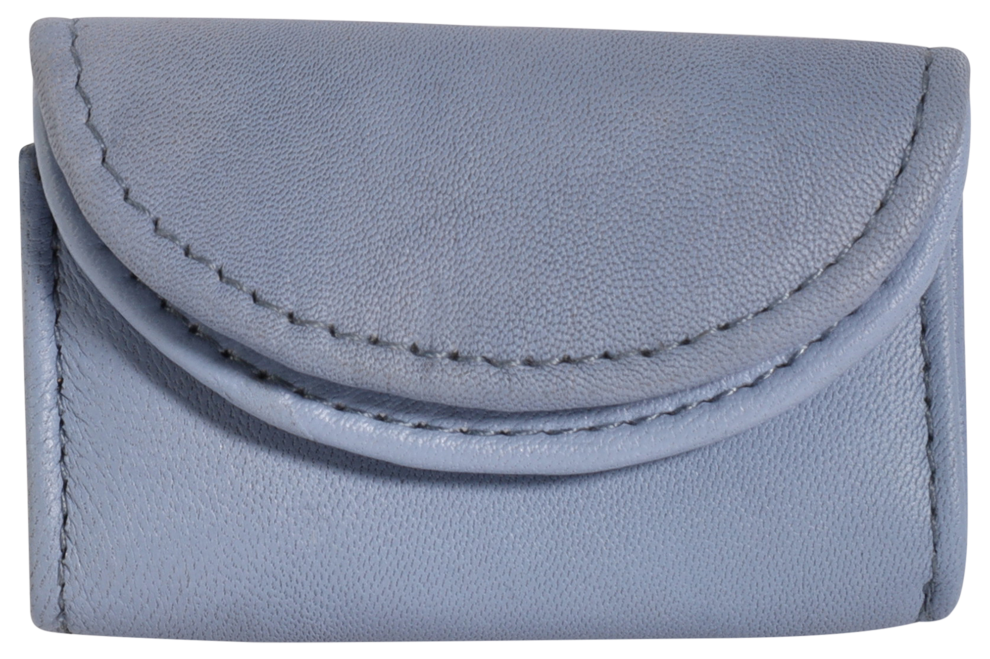 Excellanc Echtleder Mini-Geldbörse, hellblau