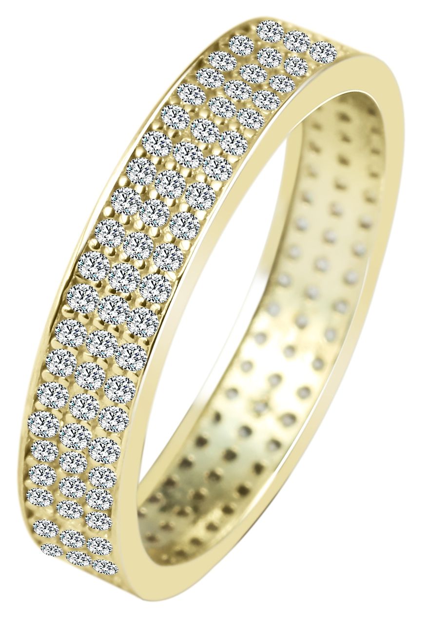 333/- Gold Ring "Sarina" mit Zirkoniabesatz, Gelbgold, 8 Karat, Gr. 54