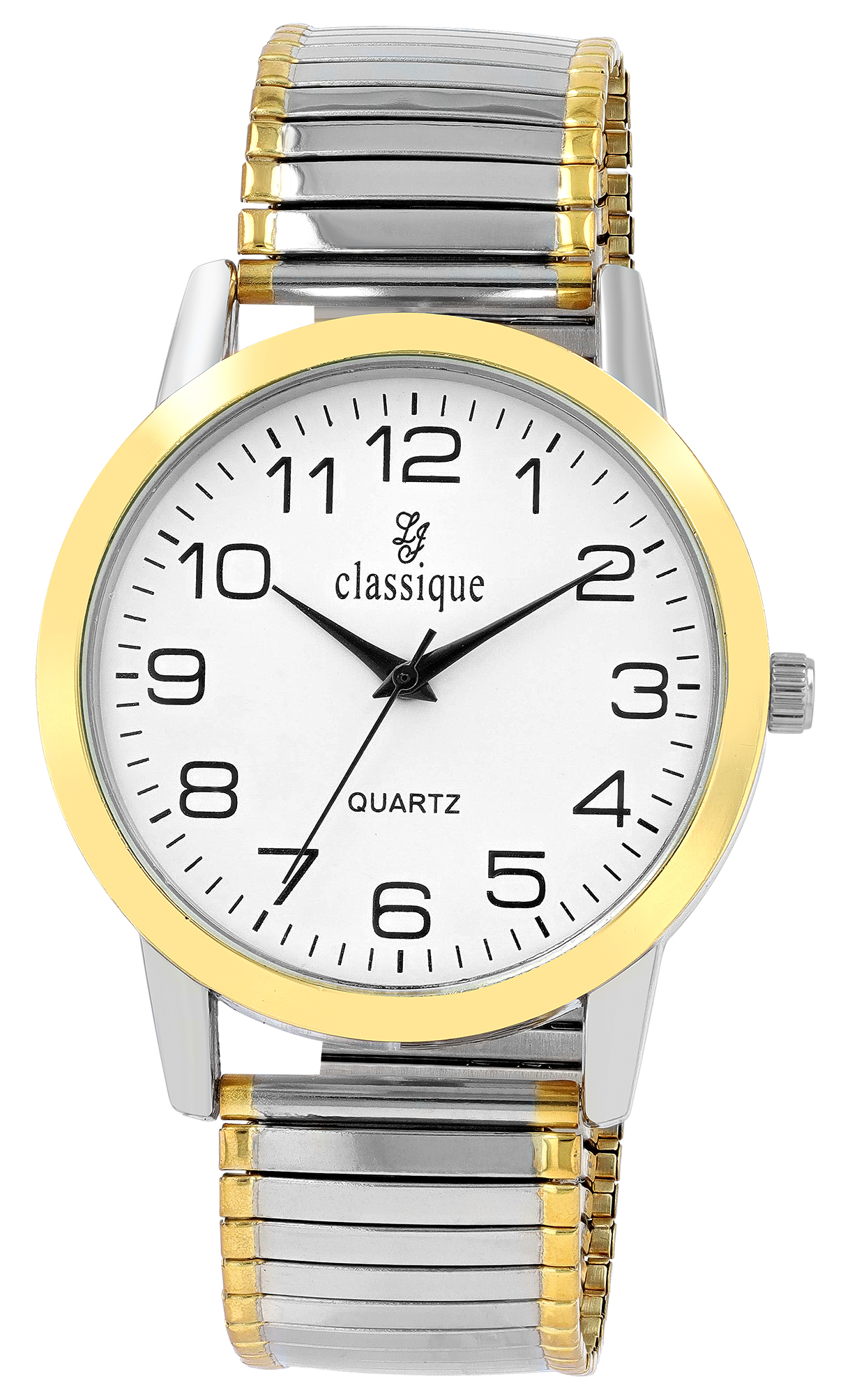Classique Herrenuhr mit Edelstahl-Zugarmband Ø 40 mm, bicolor