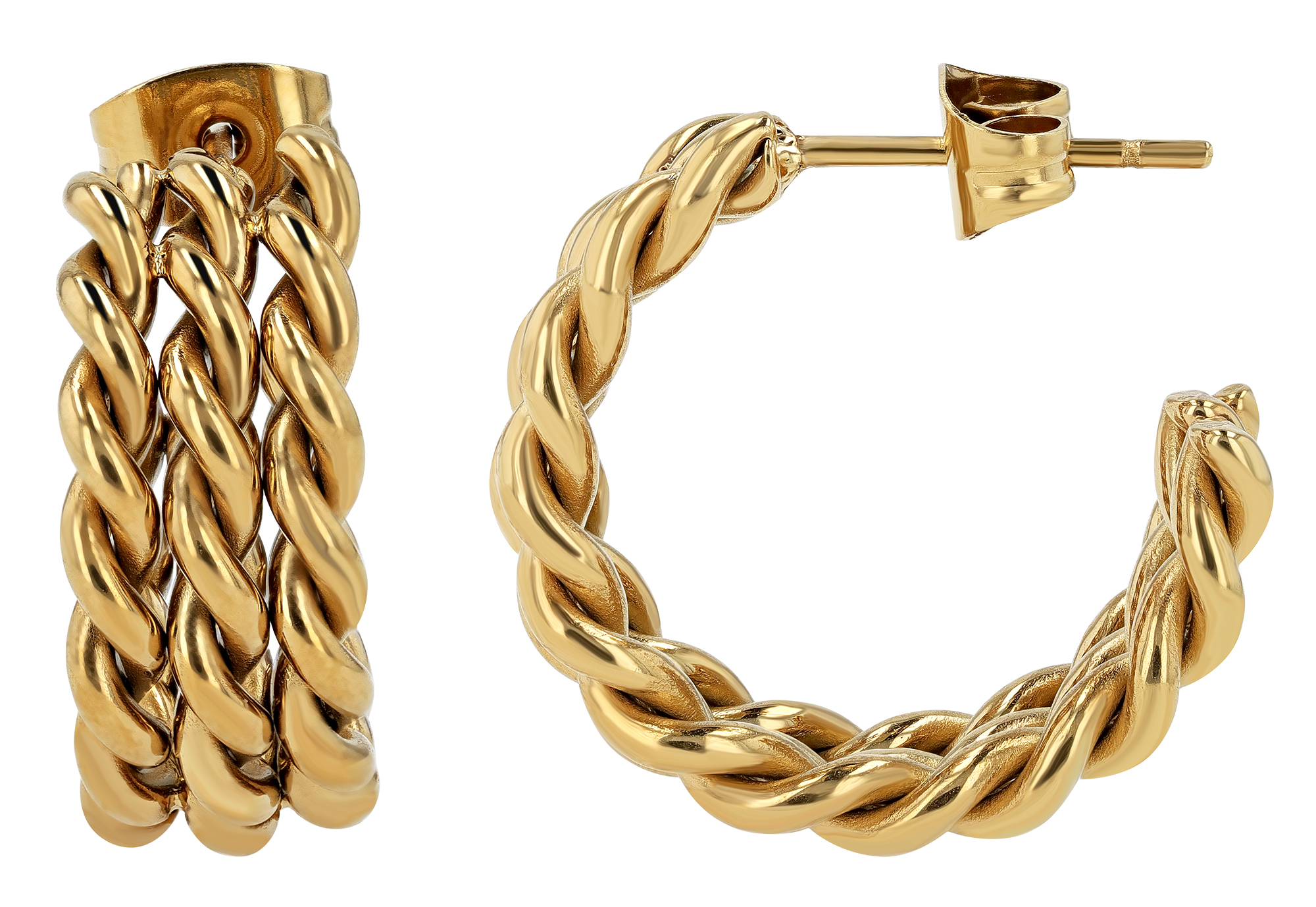 "Arti" Edelstahl Halbcreole/ Creole, Ø 15 mm, goldfarben