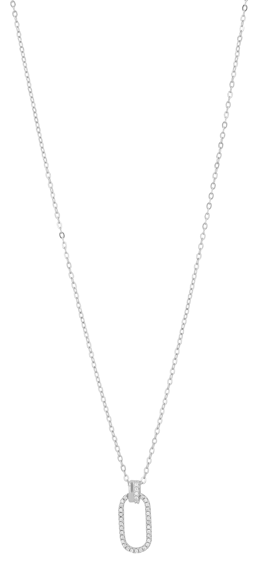 "Solomia" 925/- Echt Silber Kette mit Anhänger, 42 + 3 cm, silberfarben rhodiniert