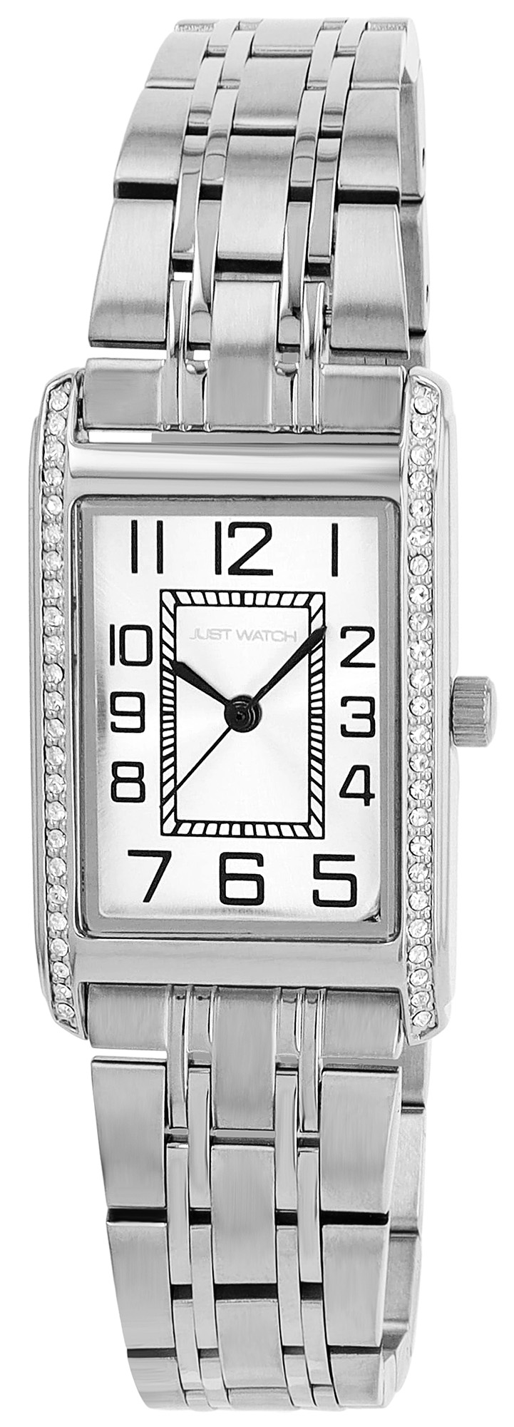 JUST WATCH Damenuhr "Ebba" mit Edelstahl Gliederarmband, Simili, 5 ATM