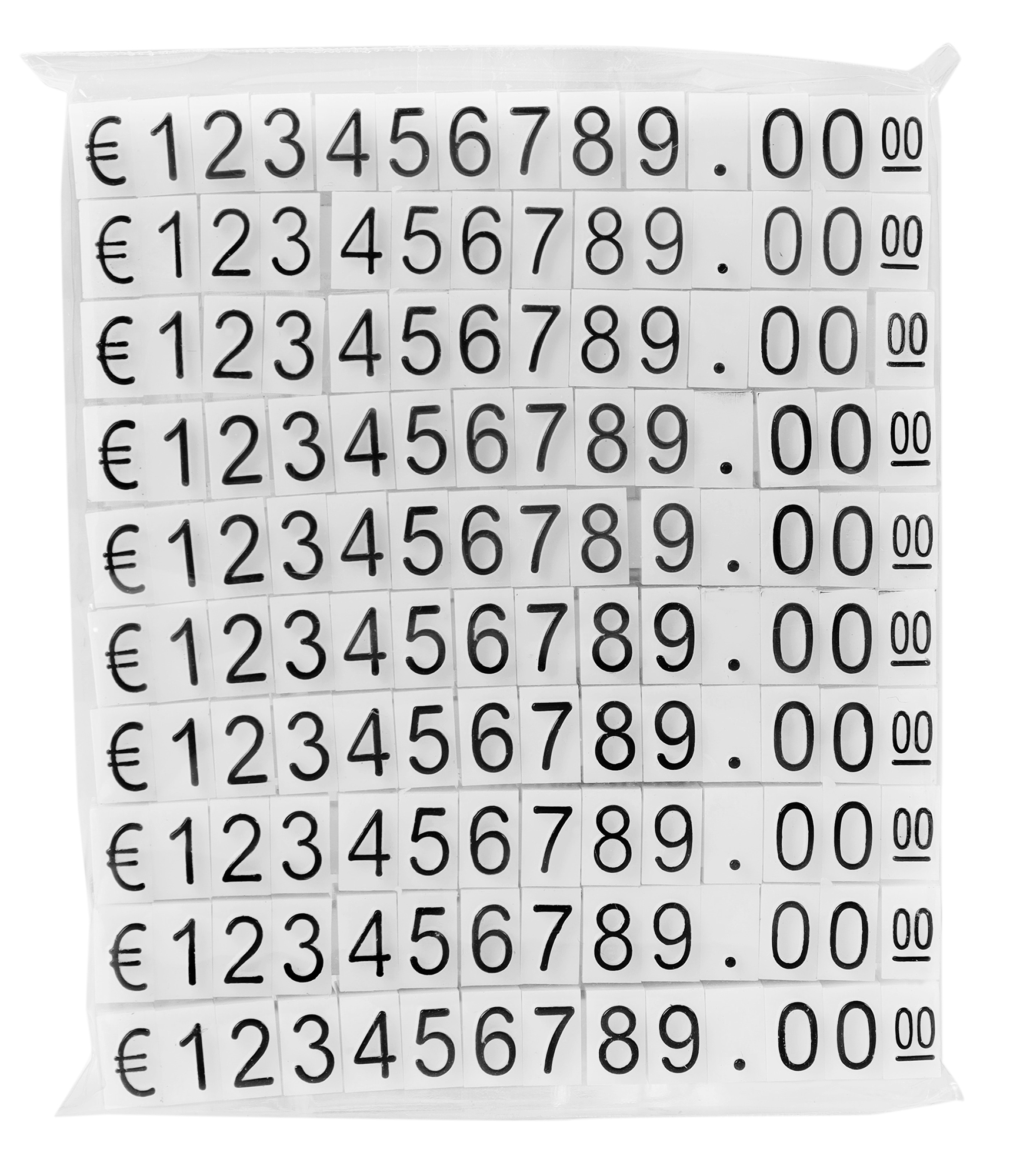 Preiswürfel (Preisschilder) zum Zusammenstecken, 10er Set, weiß