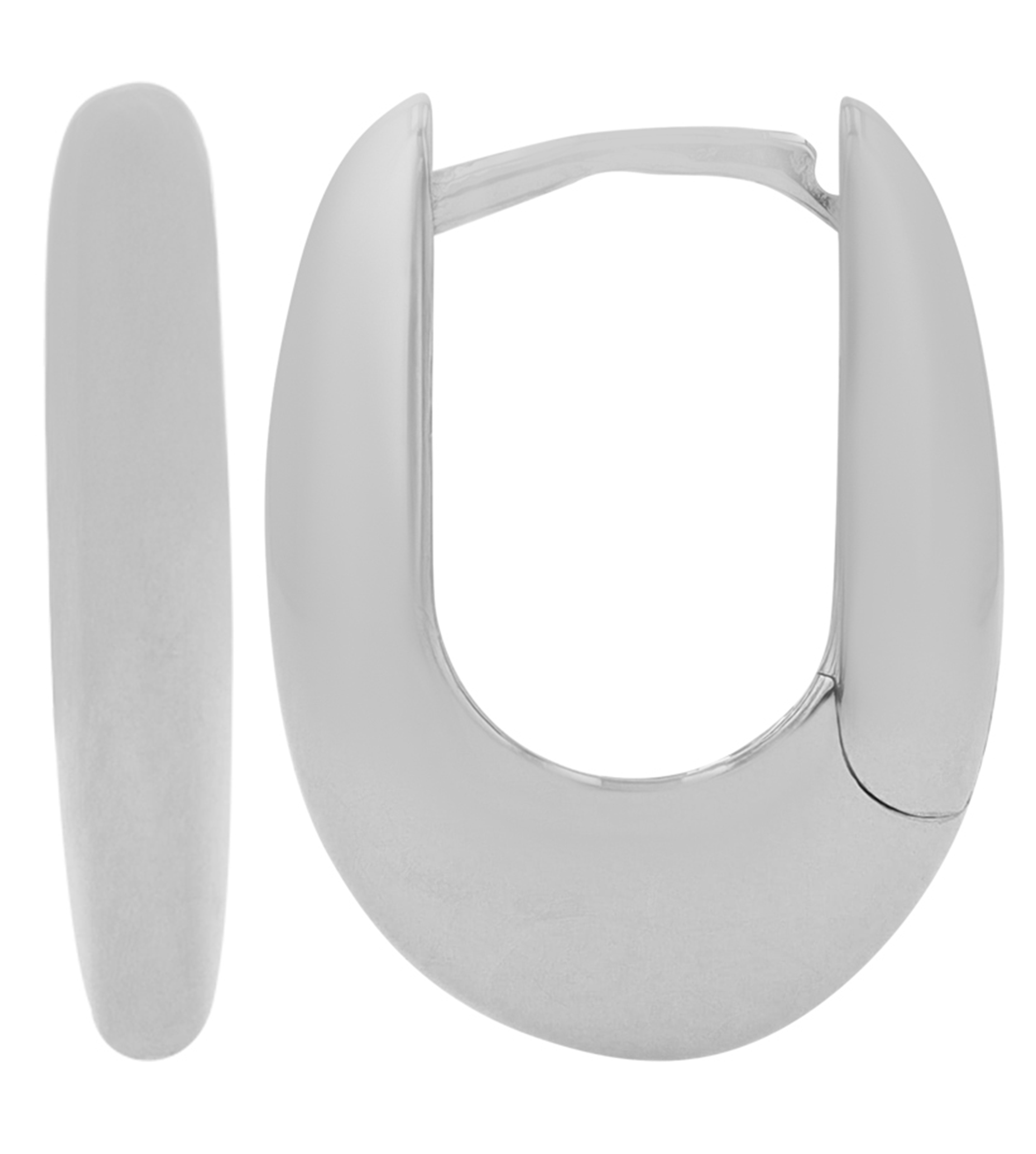 "Xanthia" 925/- Echt Silber Creolen, silberfarben rhodiniert