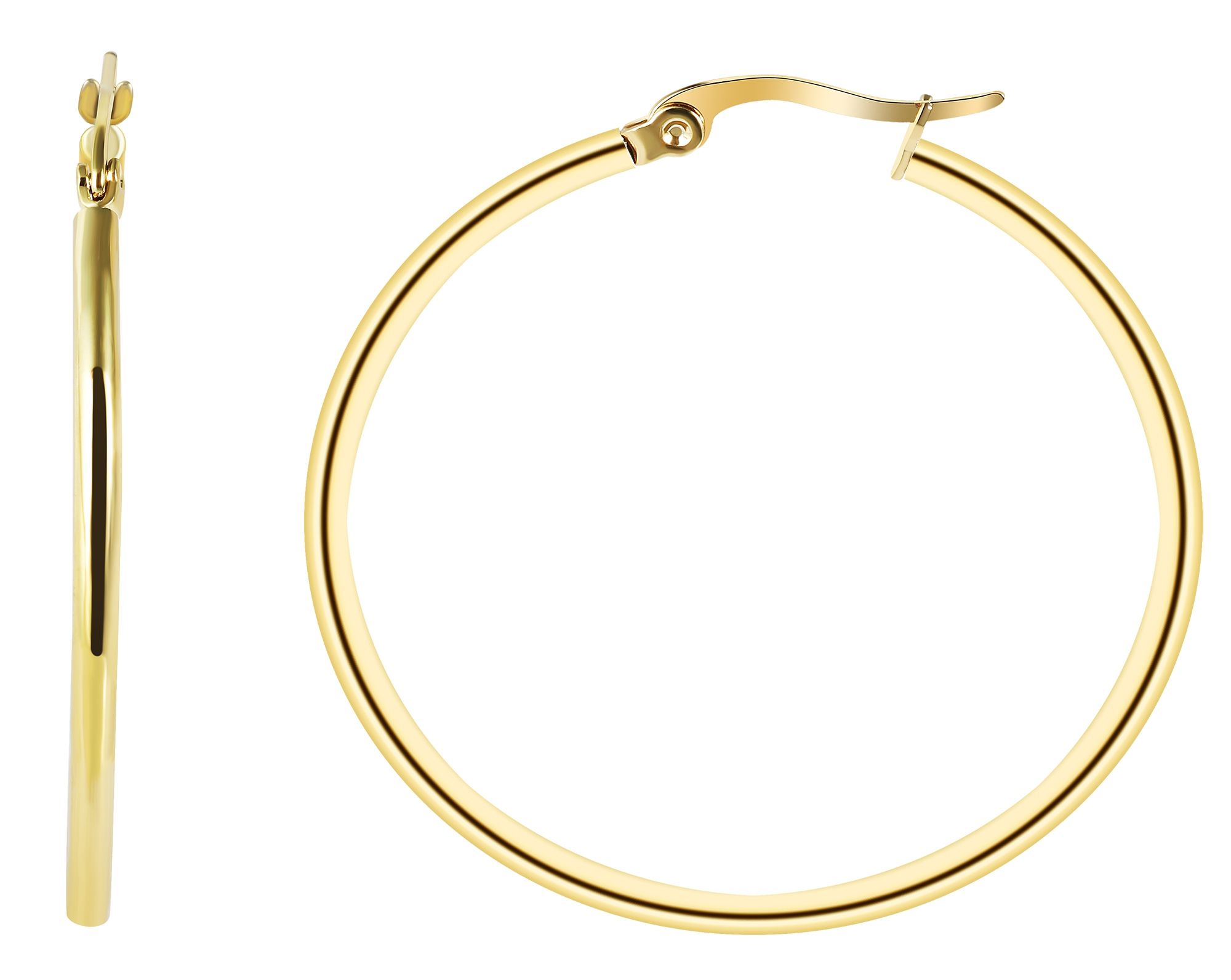 Akzent Edelstahl Creolen in goldfarbig, Ø 40 mm