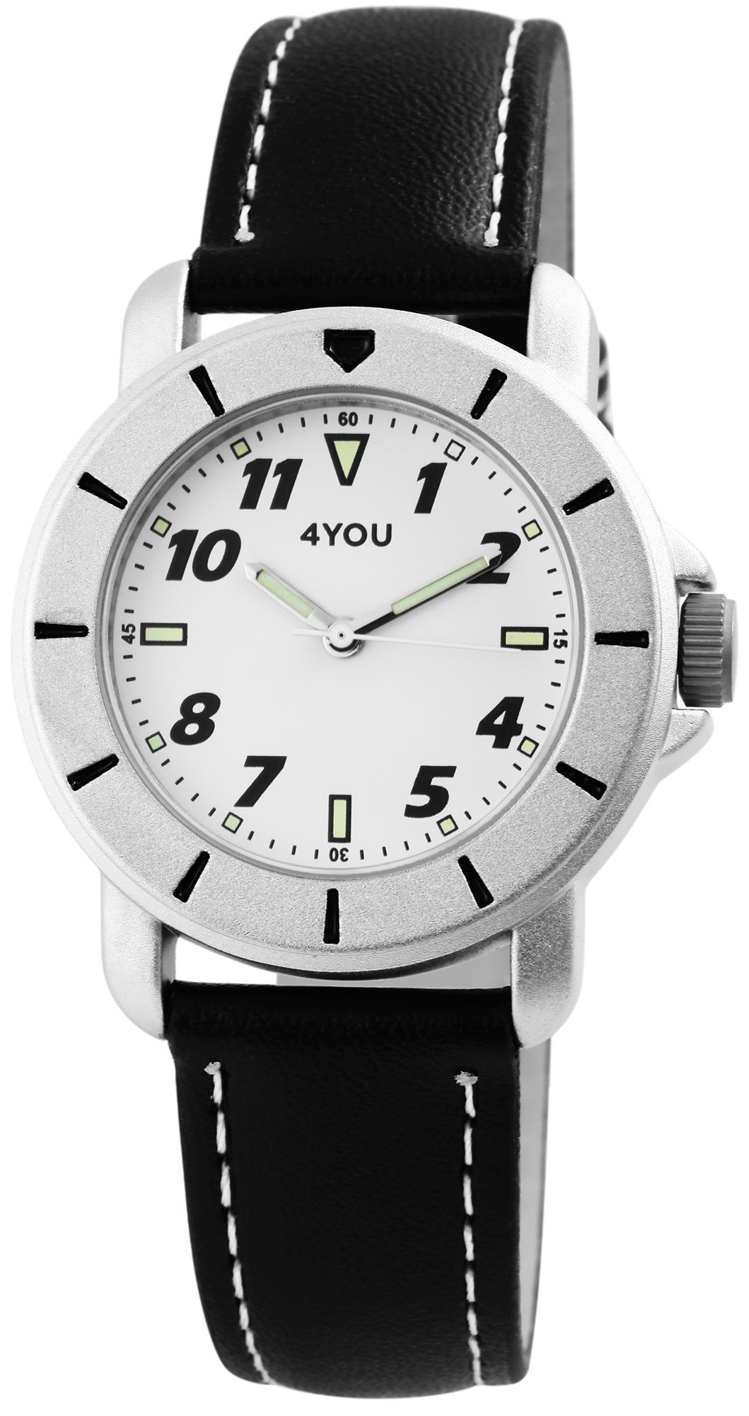 4You Herrenuhr mit Lederimitationsband