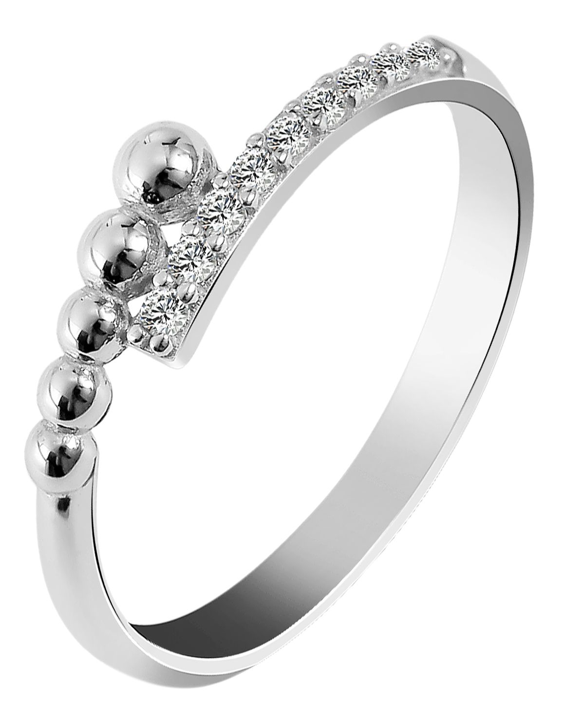 "Airin" 925/rh Echt Silber Ring "Airin" mit Zirkoniabesatz, Gr. 60