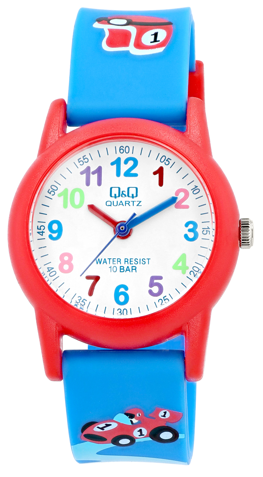 Q&Q Kinderuhr "Rakete", Band aus Resin, 10 ATM