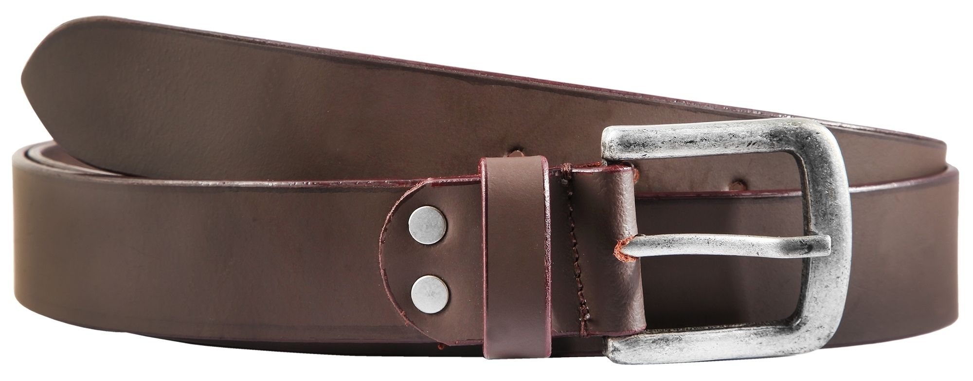 Leonardo Verrelli Echtledergürtel, Büffelleder, braun