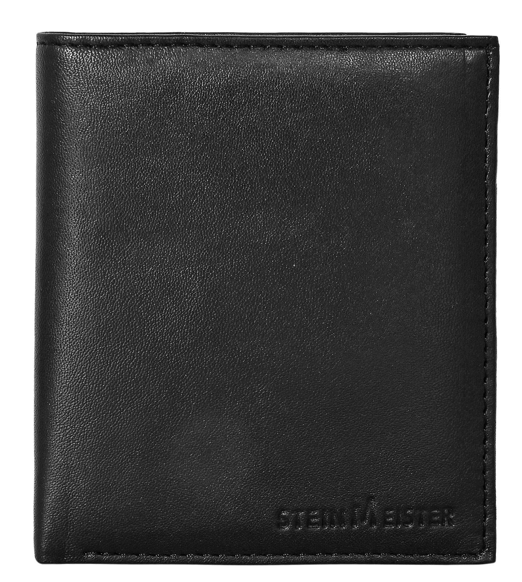 Steinmeister Echtleder XXL Geldschein- und Kartenetui, RFID, schwarz