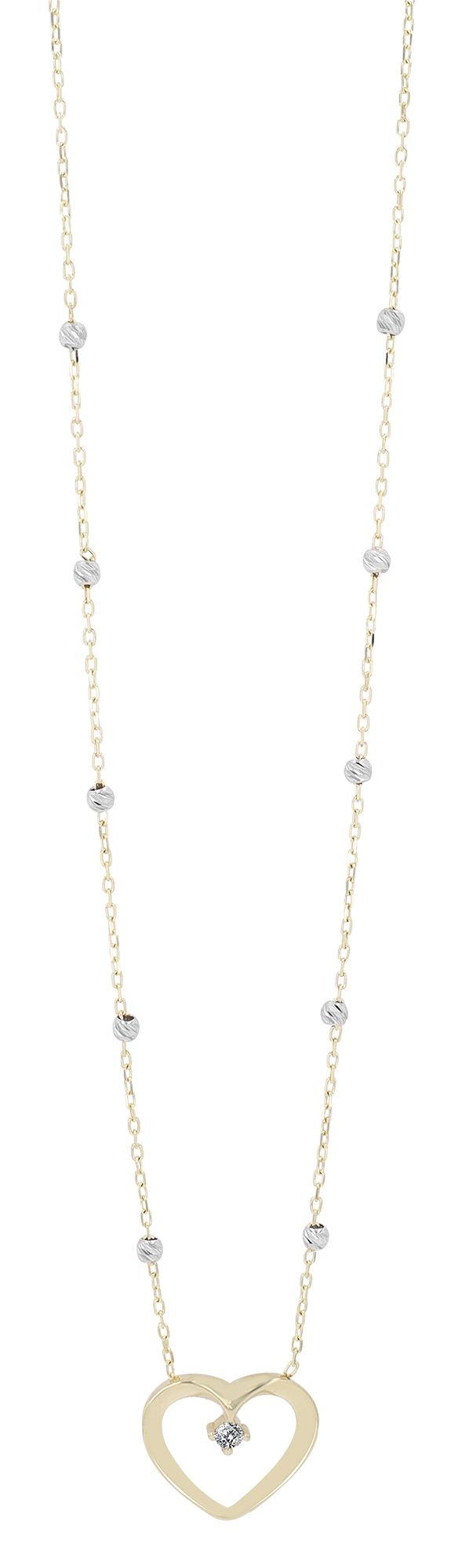 333/- Gold "Louisa" Kette mit Herzanhänger, 8Karat, Gelbgold