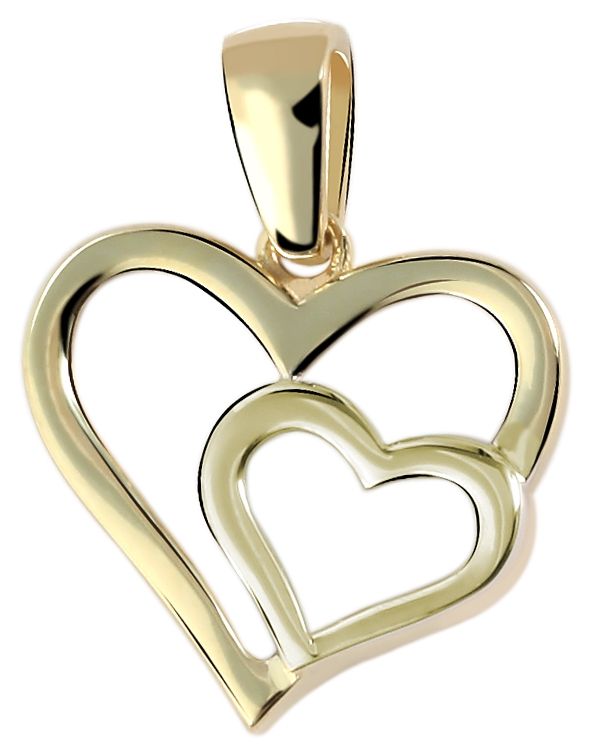 333/- Gold Anhänger "Aria" ohne Kette, Herz, 8 Karat, Gelbgold