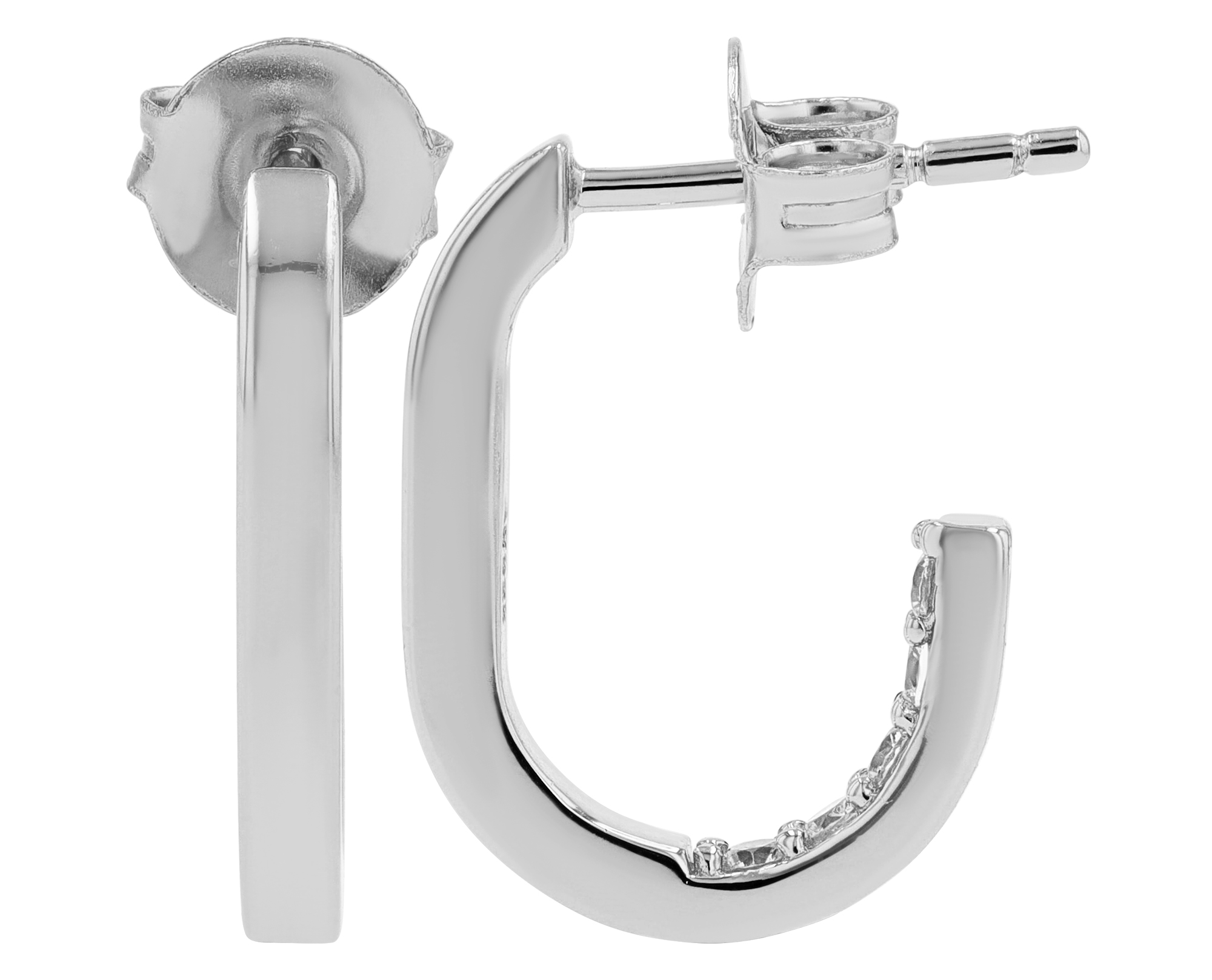 Sif Jakobs Jewellery 925/- Echt Silber Halbcreole "Capizzi Piccolo" Zirkonia, rhodiniert