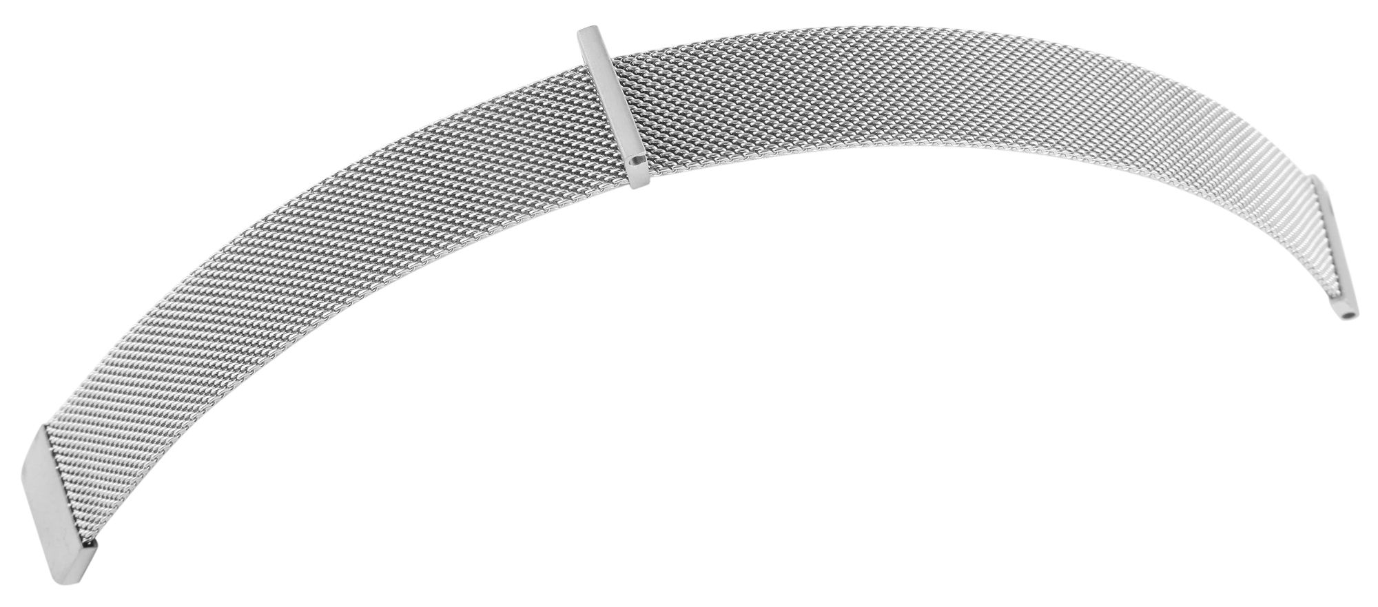 Edelstahl-Milanaisearmband, silberfarben, Magnetverschluss, 22 mm