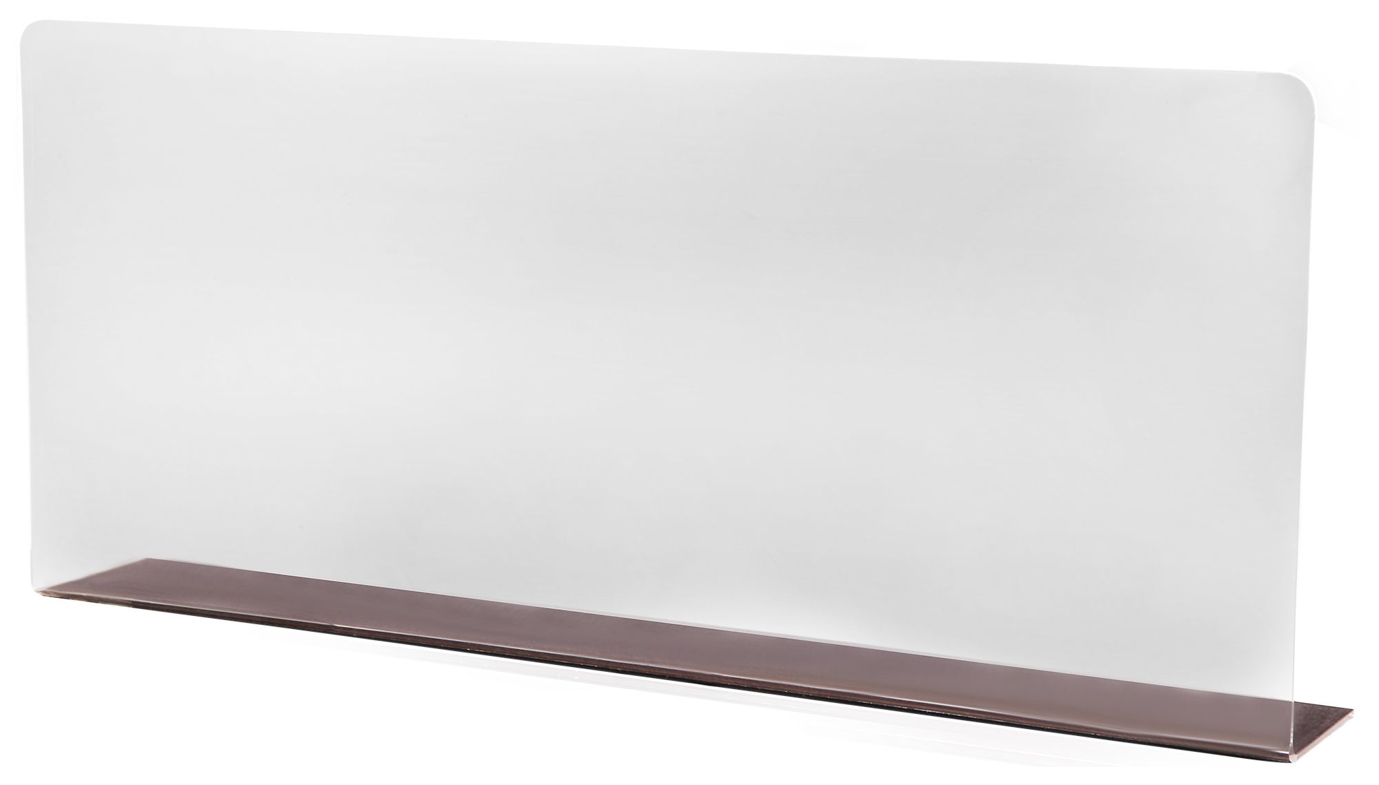 Schild, transparent, 34 cm x 15 cm x 2 cm