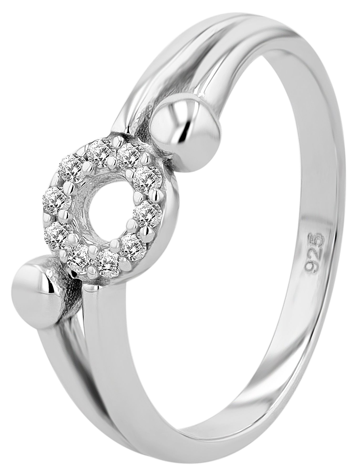 925/- Echt Silber Damenring "Pansy", rhodiniert, Gr. 54