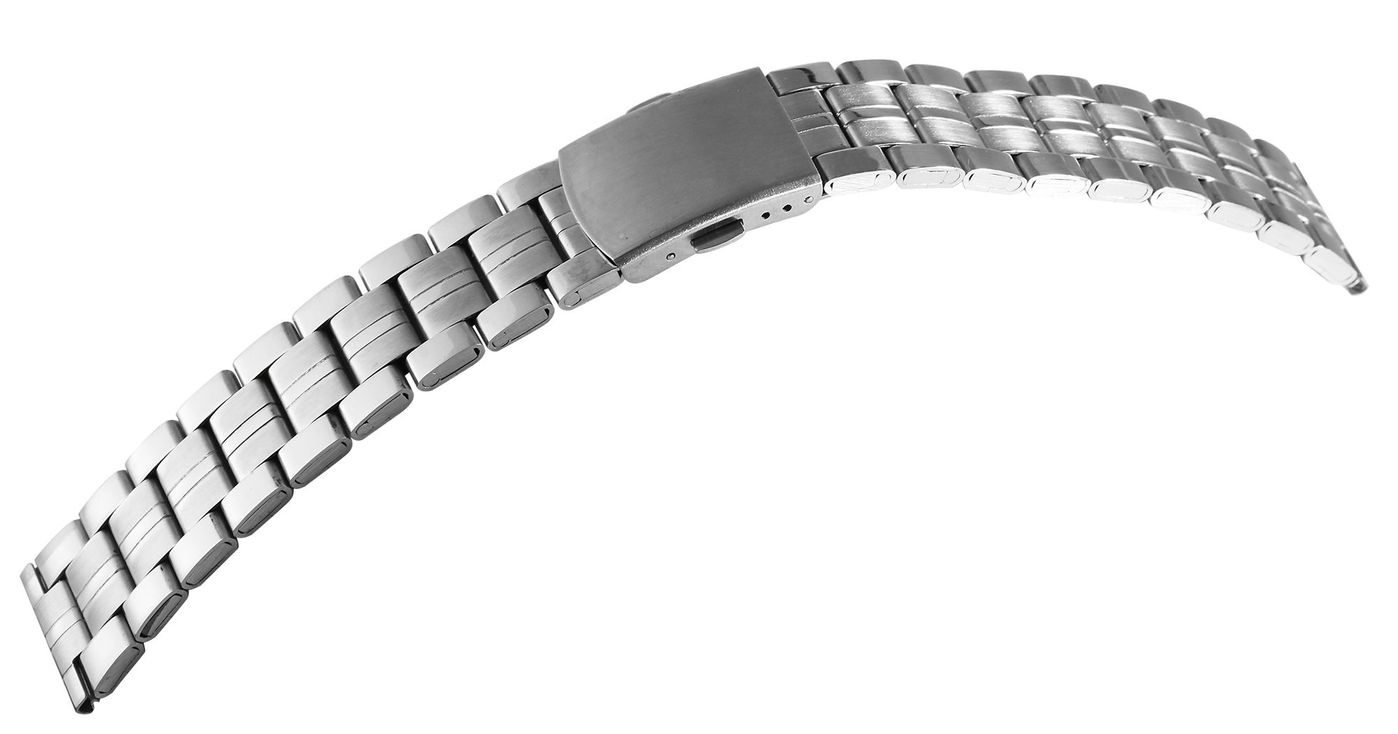 Edelstahl-Uhrenarmband, silberfarben, 22 mm