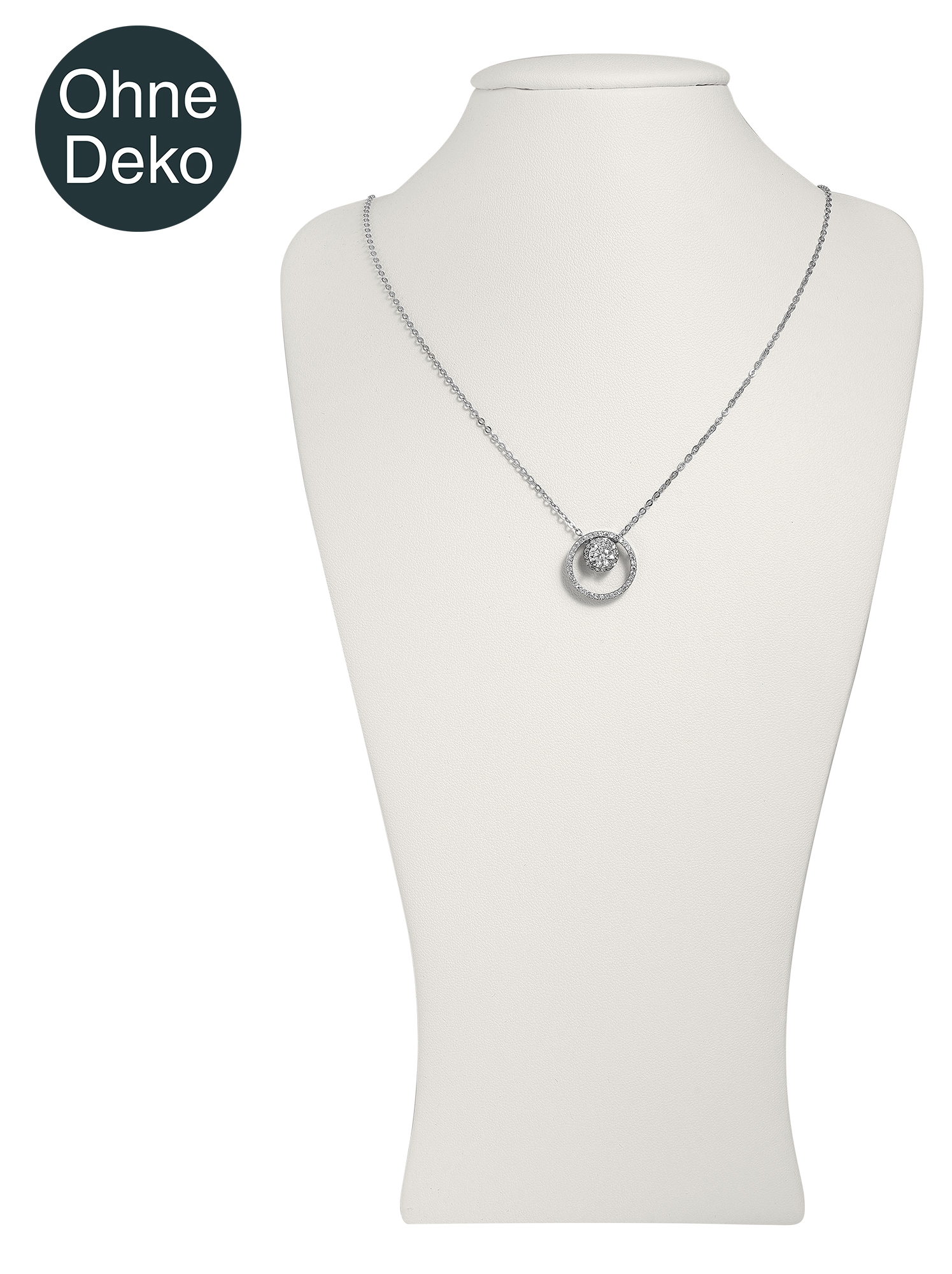 Schmuckbüste Weiß (ohne Deko), Maße: 25 x 14 cm