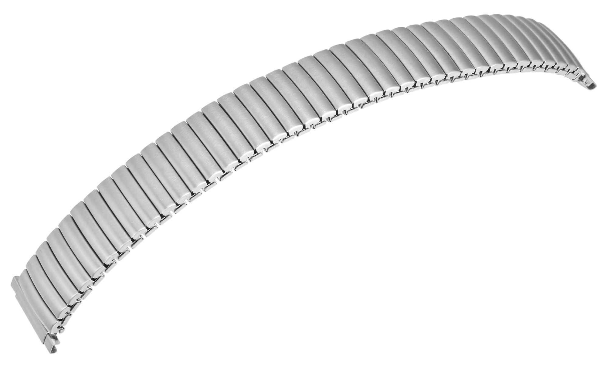Edelstahl-Zugarmband, silberfarben, flexibler Anstoß, 18 mm - 22 mm