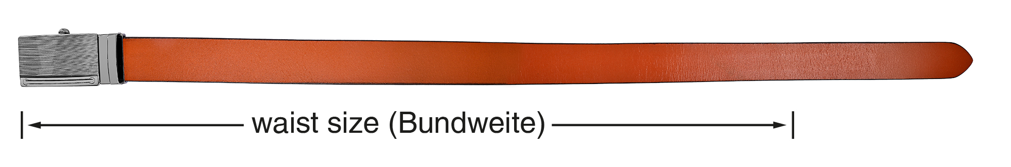 Leonardo Verrelli Echtleder Automatik-Gürtel, max. 110 cm/ 35 mm, braun (tan) - kürzbar