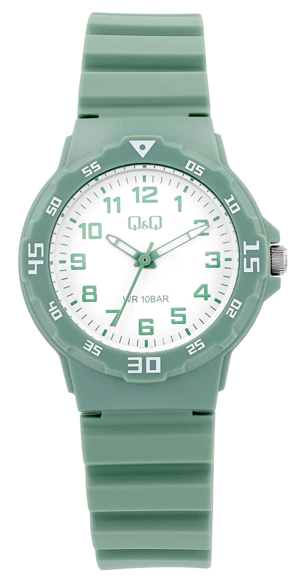 Q&Q Damen-/ Jugenduhr, Silikonarmband, 10 Bar, mintgrün