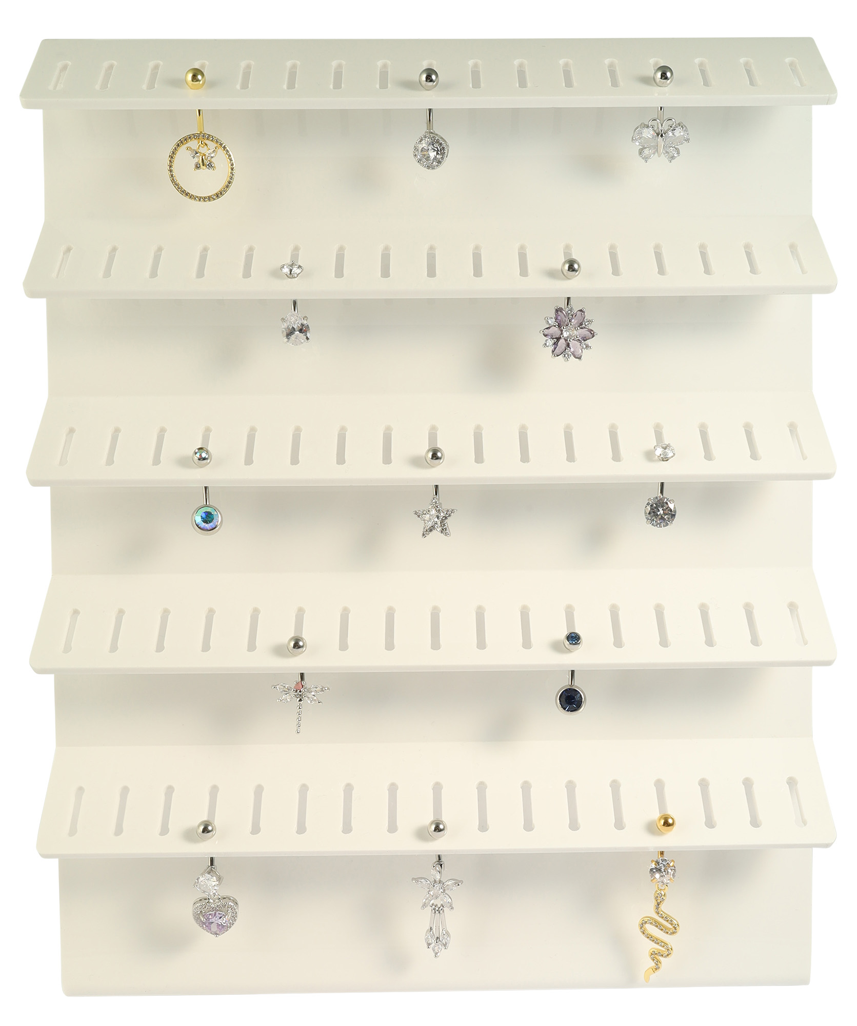 Display für Piercings, Kunststoff, weiß