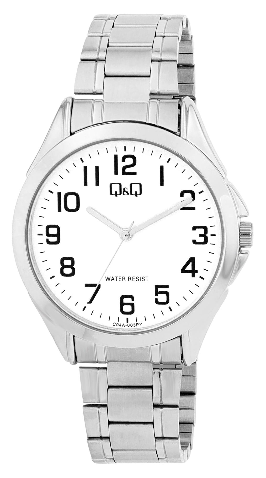 Q&Q Herrenuhr mit Edelstahlband, 3 BAR, silberfarben