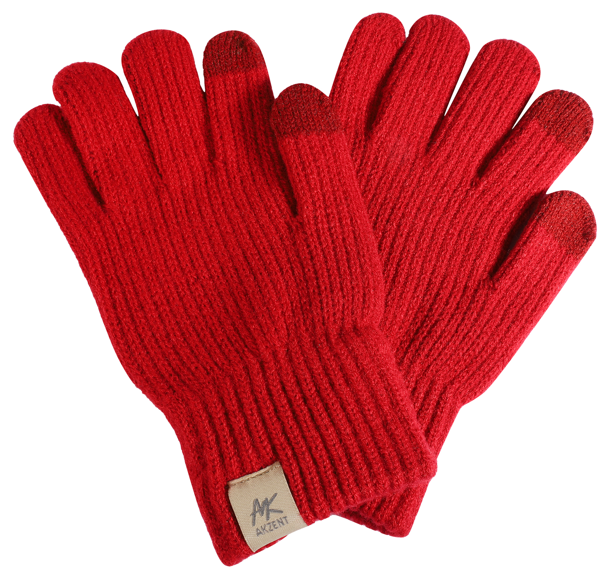 Damen-Handschuhe, Gr S, rot, Touch-Finger, 100% Polyester, VE-4 Damen-Handschuhe, Gr S, rot, Touch-Finger, 100% Polyester, VE-4