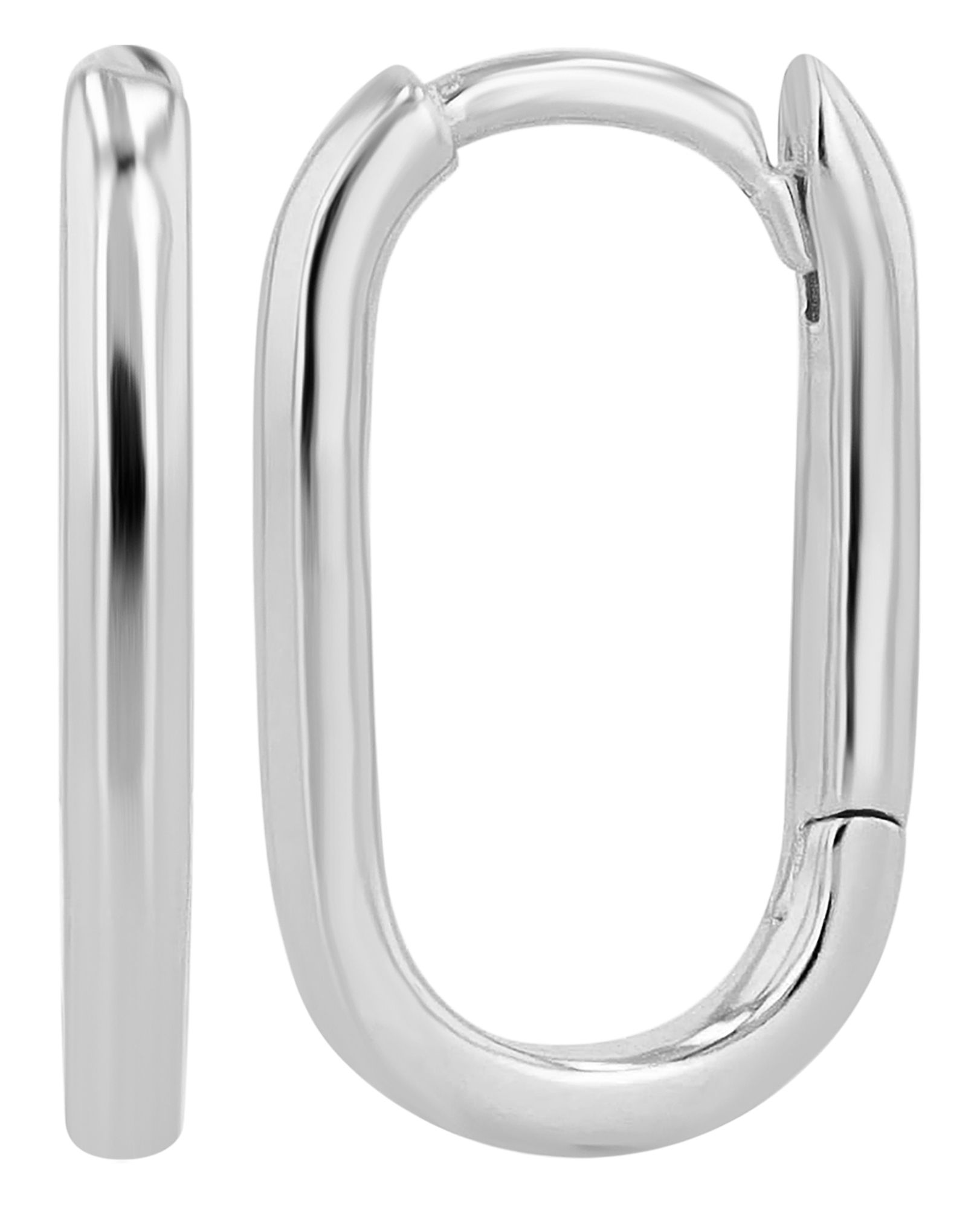 "Ajda" 925/- Echt Silber Creole, silberfarben rhodiniert