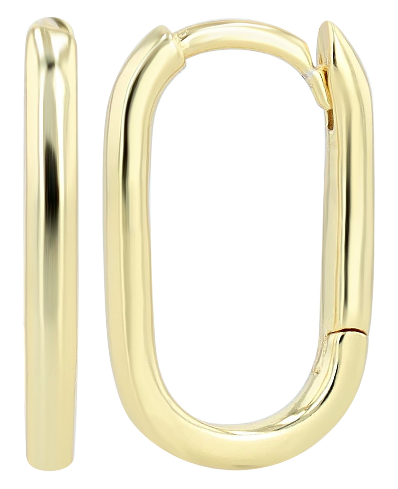 "Ajda" 925/- Echt Silber ovale Creole, vergoldet