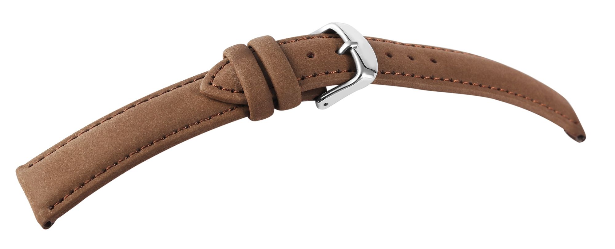 Echtleder Uhrenarmband, braun, 18 mm