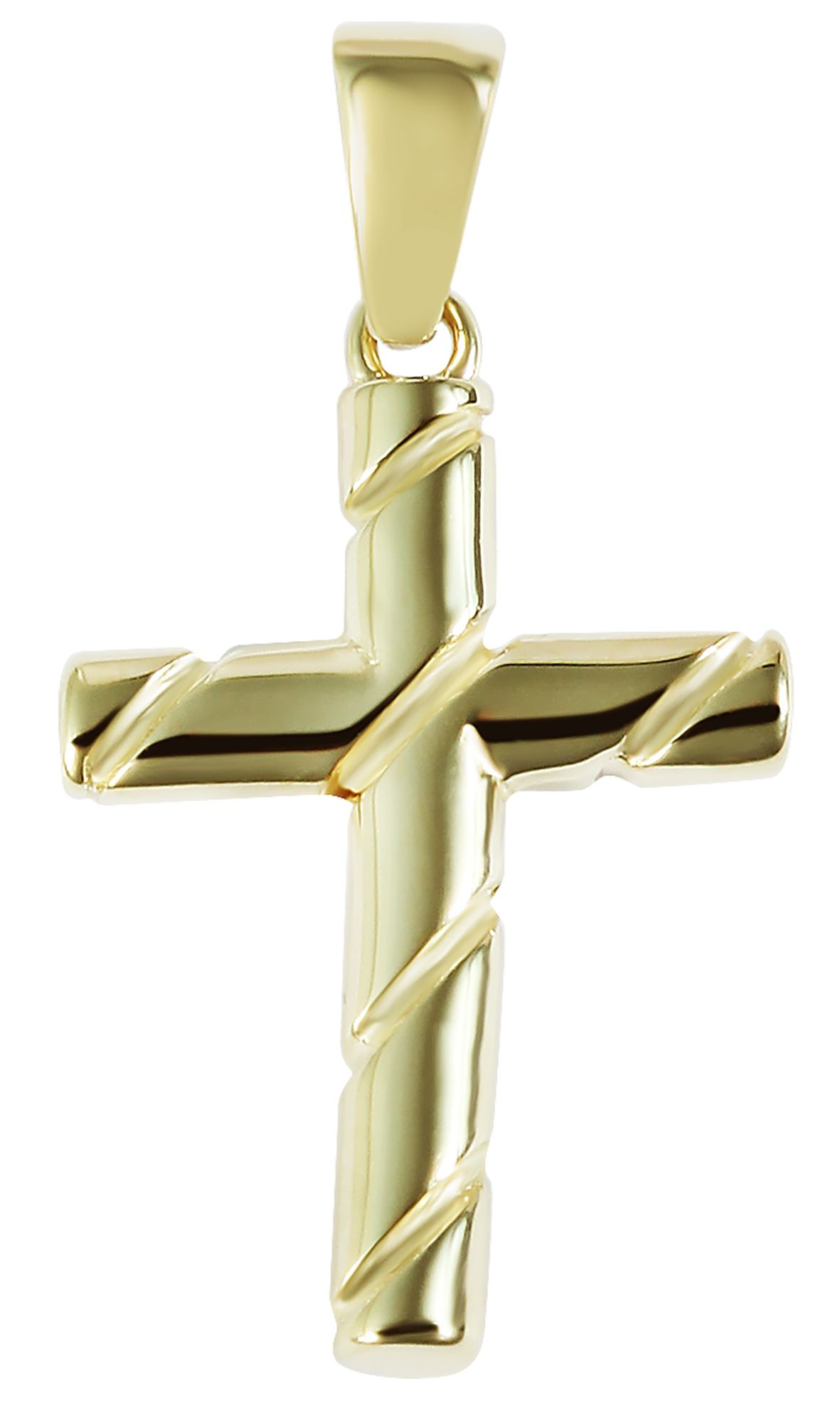 333/- Gold Anhänger "Canela" ohne Kette, Kreuz, Gelbgold, 8 Karat