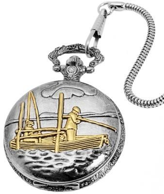 Excellanc Taschenuhr, Fischer, silber- und goldfarben