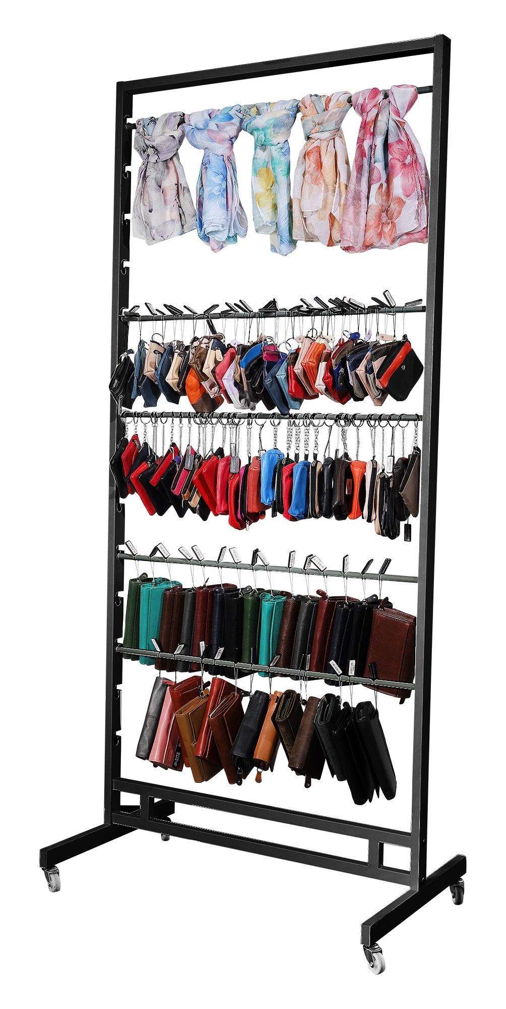 Verkaufsständer für Schals in schwarz