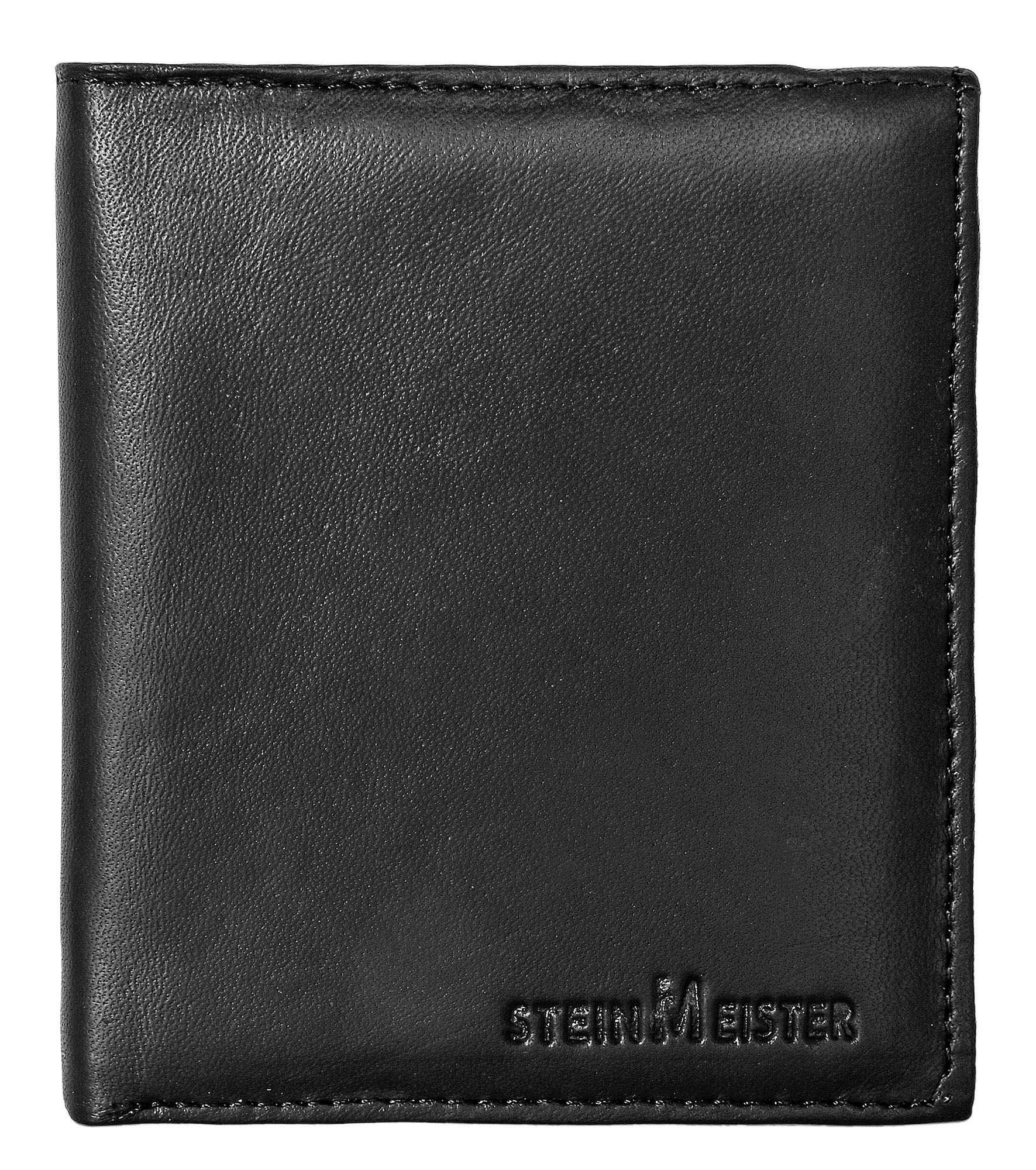 Steinmeister Echtleder XXL Geldschein- und Kartenetui, RFID, dunkelbraun