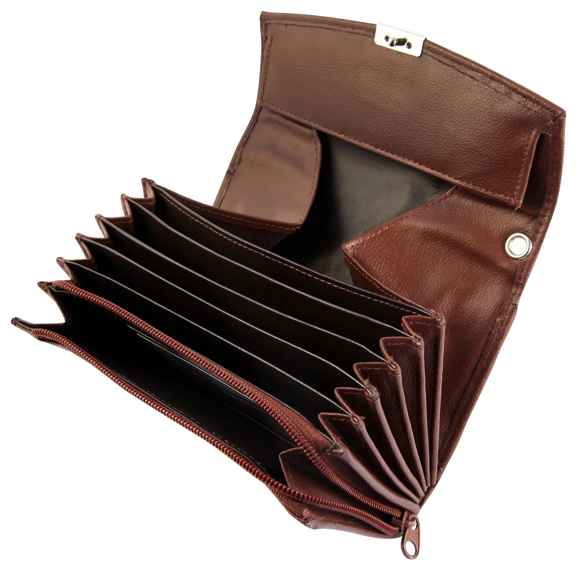 Akzent Kellner Geldbörse aus Lederimitat in braun