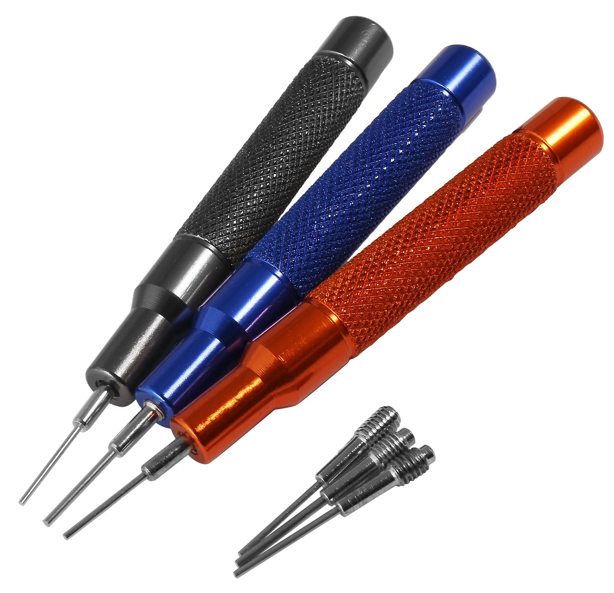 Ausschlägerkolben mit Ersatzspitzen, Ø 7, 8 & 9 mm