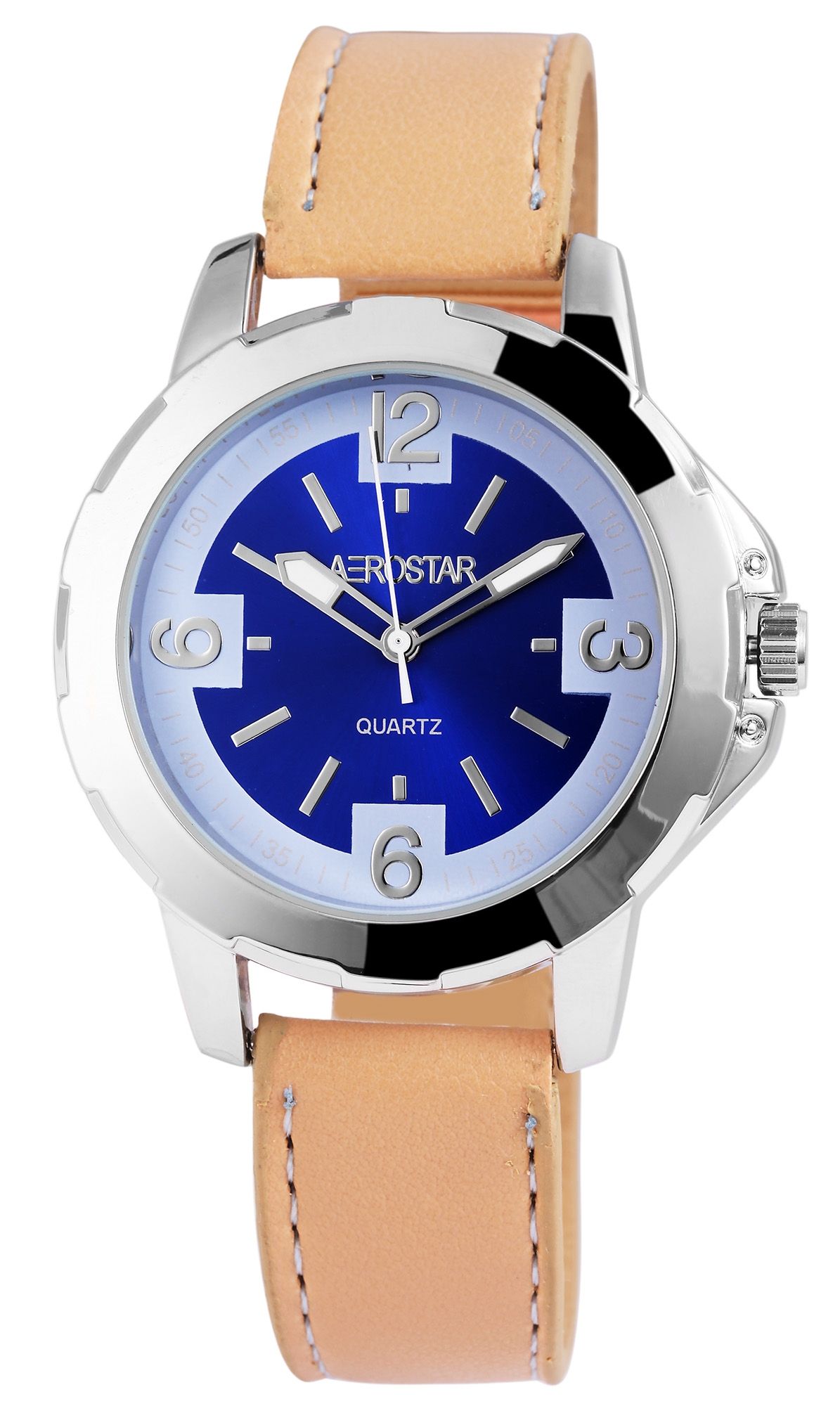 Aerostar Herrenuhr mit Lederimitationsarmband