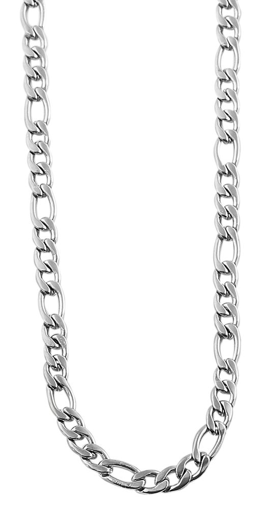 Akzent Figarokette aus Edelstahl, silberfarben