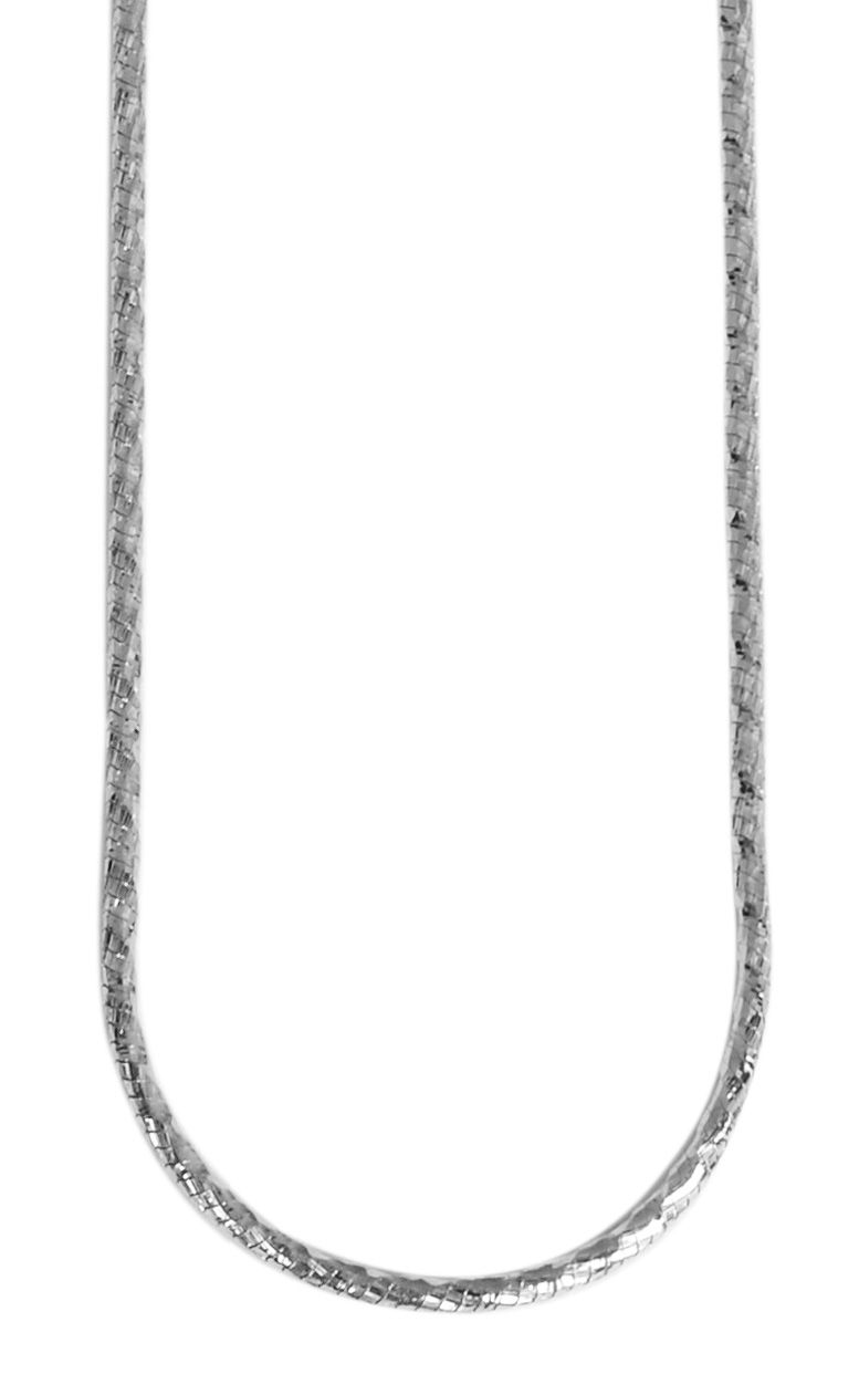 925/- Echt Silber Schlangenkette "Louay", rund, 50 cm / 1,2 mm, rhodiniert
