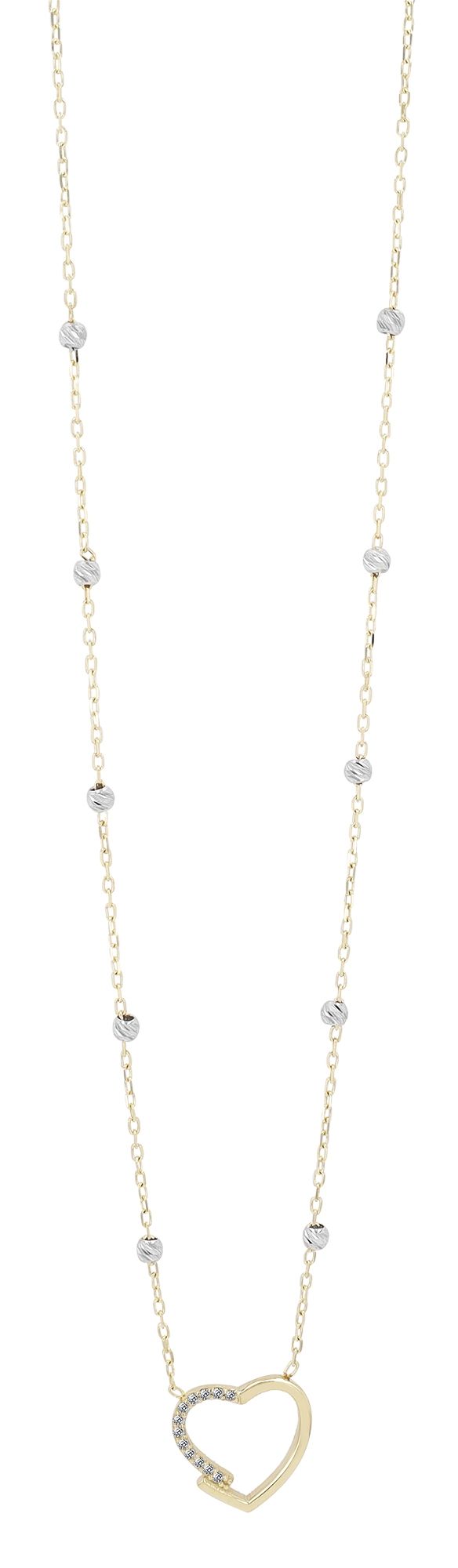 333/- Gold "Silja", Kette mit Herzanhänger, 8 Karat, Gelbgold